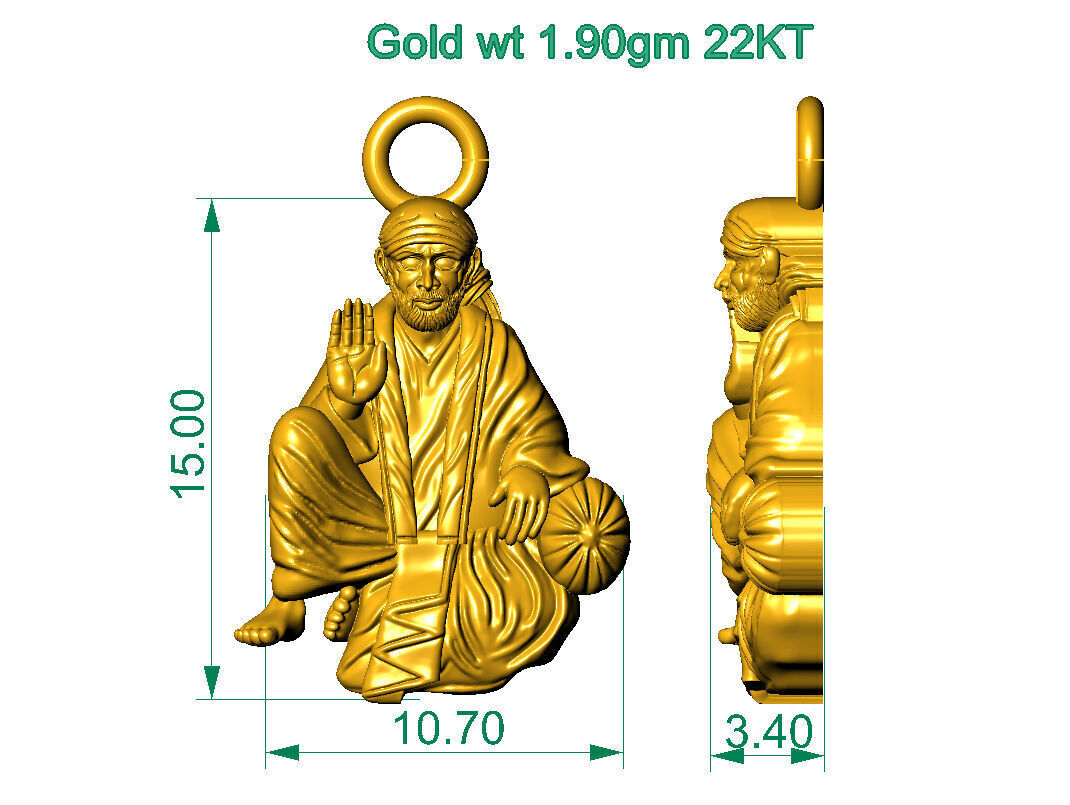 ALL TYPES OF LIGHTWEIGHT MURTI GOD IDOL PENDENT 3D print model_39