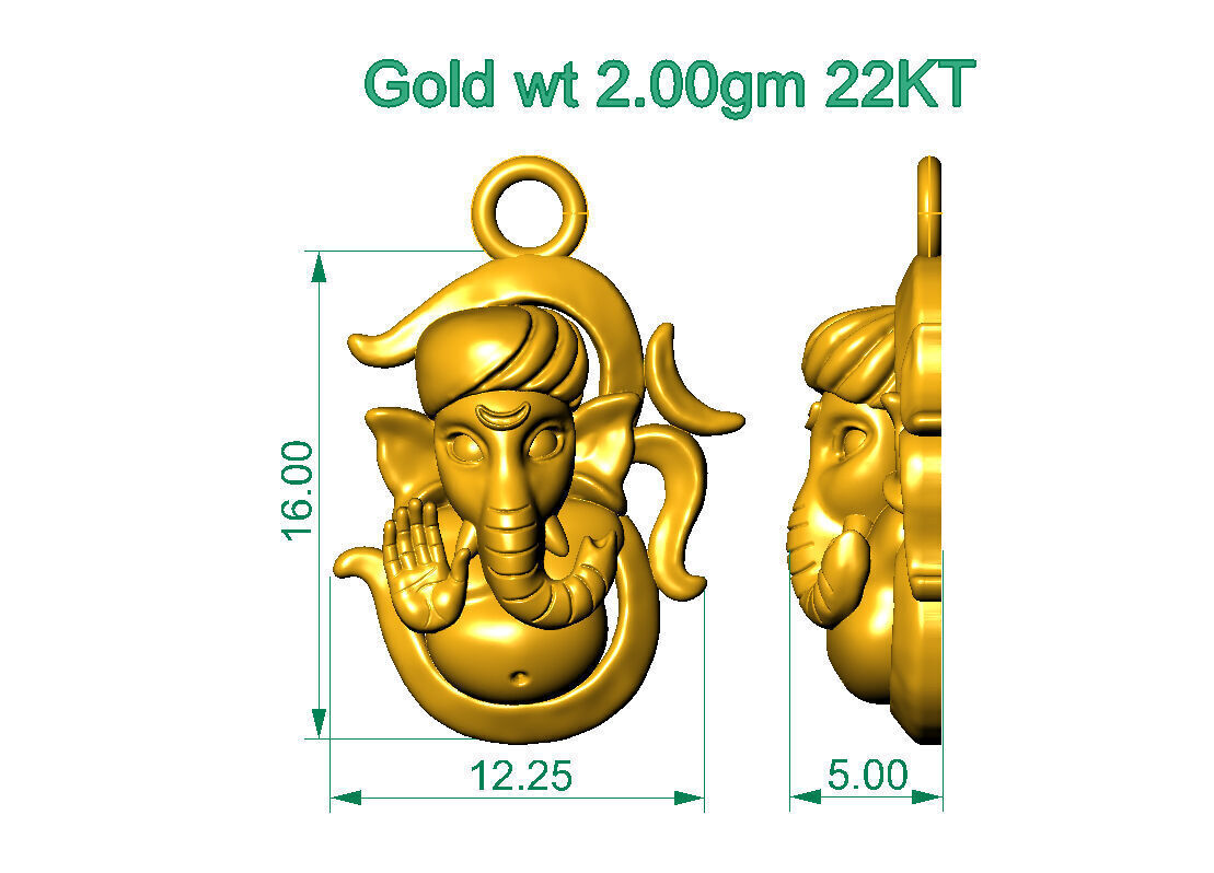 ALL TYPES OF LIGHTWEIGHT MURTI GOD IDOL PENDENT 3D print model_15