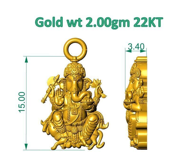 ALL TYPES OF LIGHTWEIGHT MURTI GOD IDOL PENDENT 3D print model_3