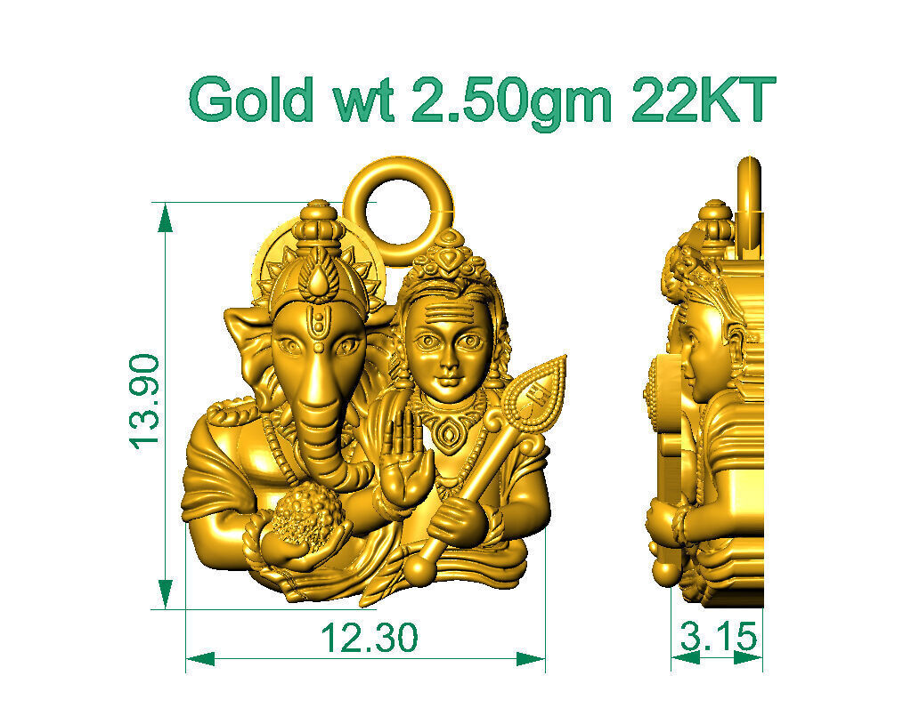 ALL TYPES OF LIGHTWEIGHT MURTI GOD IDOL PENDENT 3D print model_19
