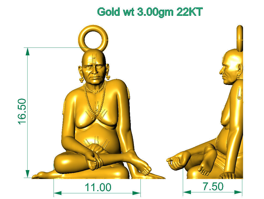 ALL TYPES OF LIGHTWEIGHT MURTI GOD IDOL PENDENT 3D print model_50