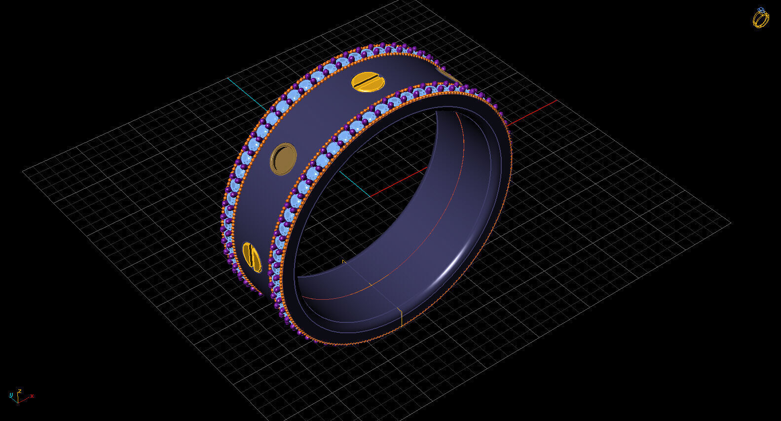 screw bands  3D model_5