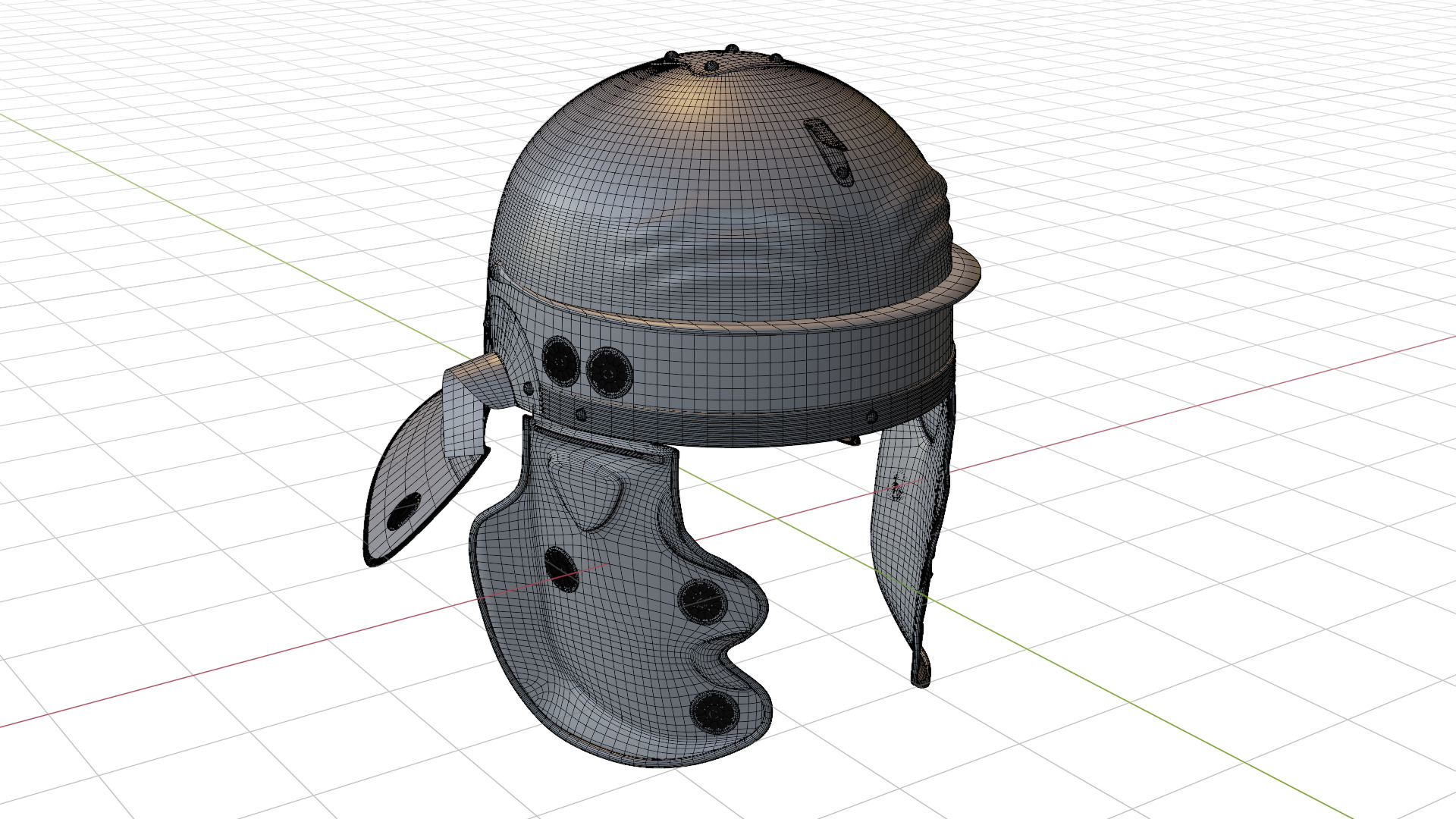 Roman Imperial Gallic Helm 3D Model 3D model_3