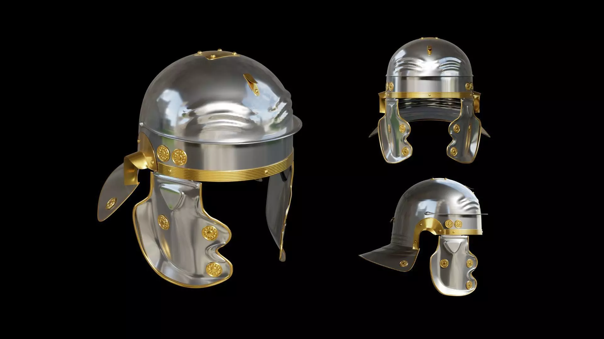 Roman Imperial Gallic Helm 3D Model 3D model_0