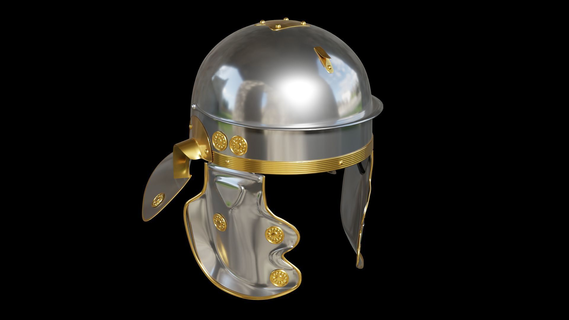Roman Imperial Gallic Helm 3D Model 3D model_6