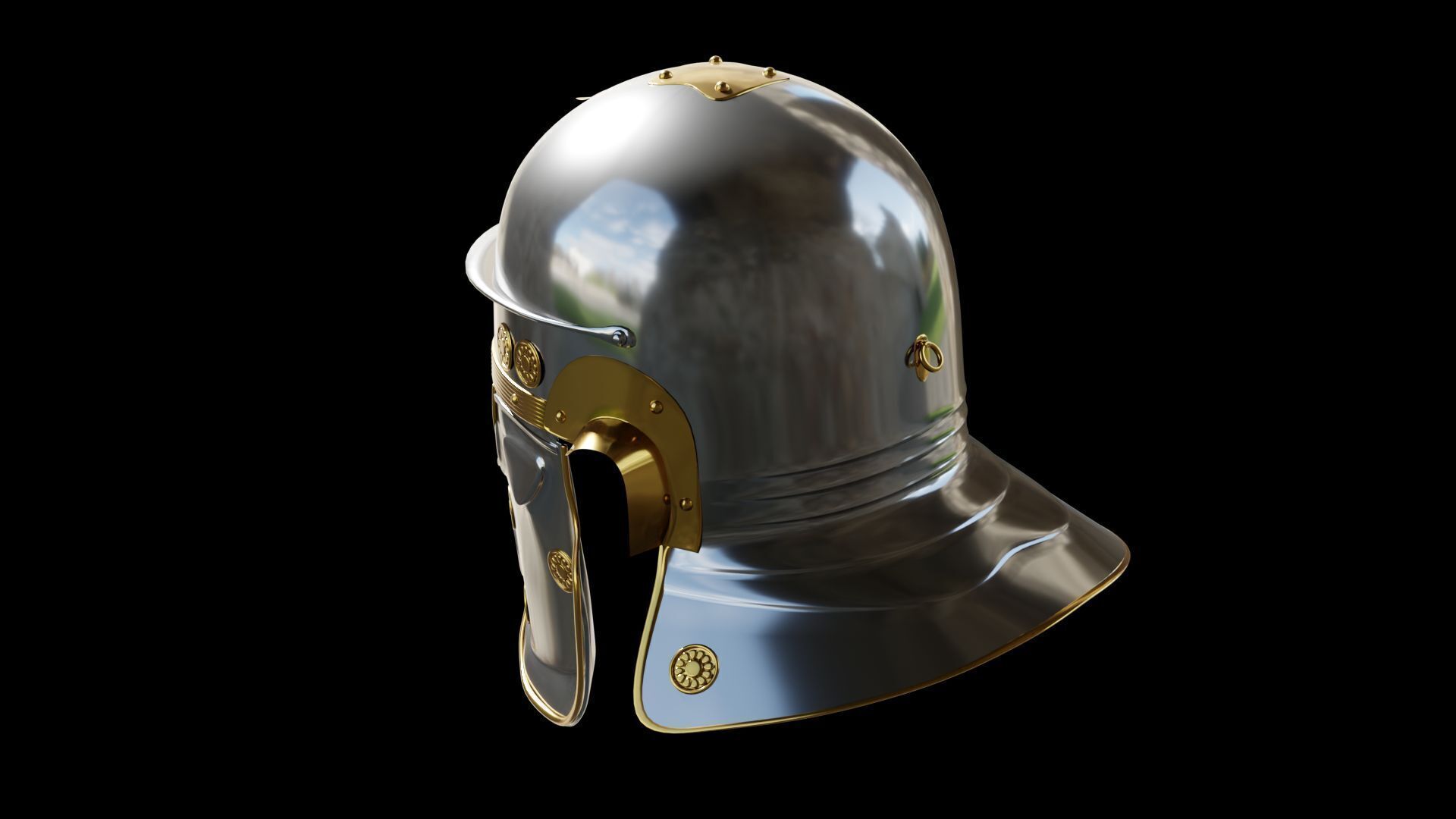 Roman Imperial Gallic Helm 3D Model 3D model_1