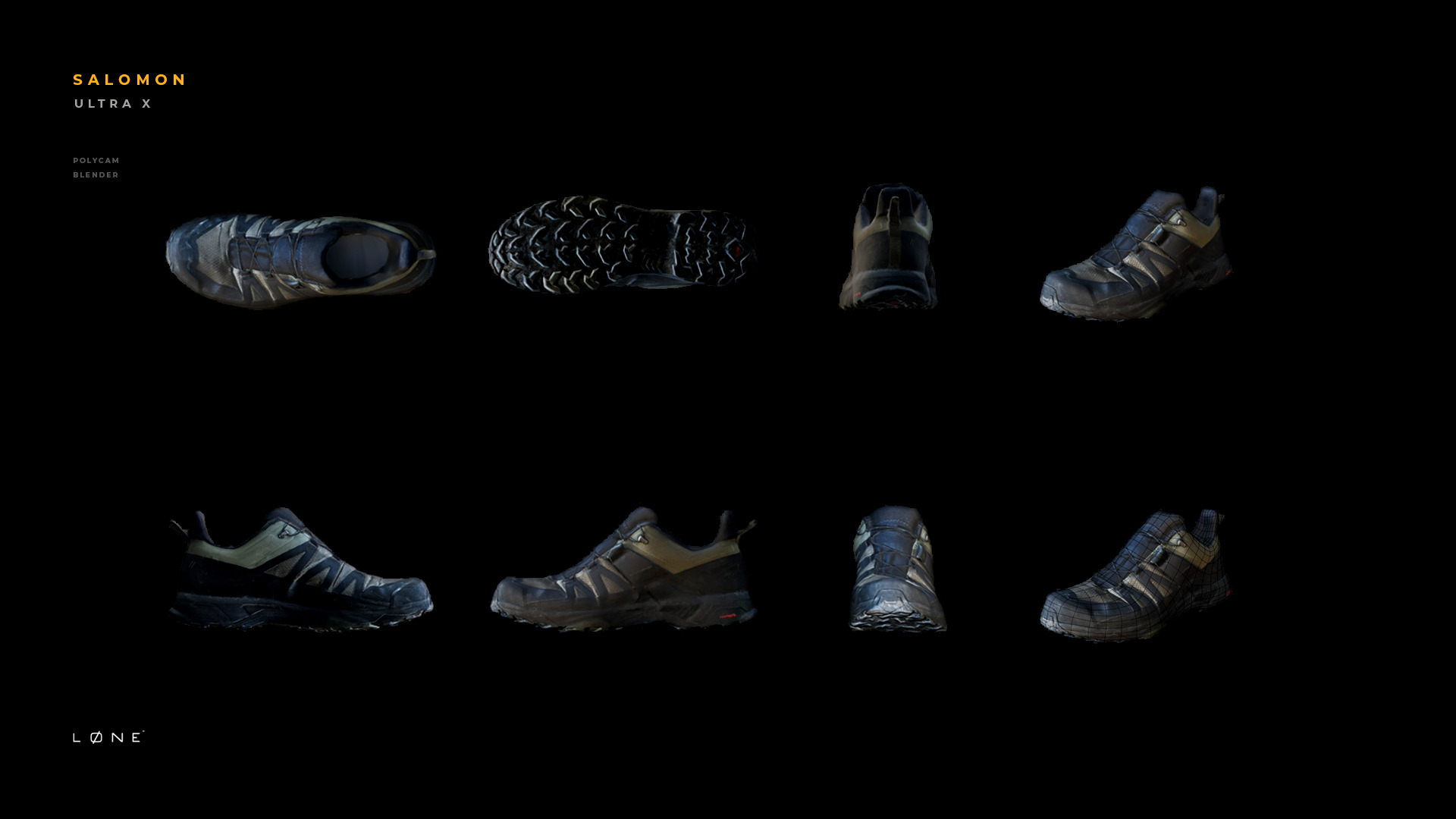 Salomon Ultra X Low-poly 3D model Low-poly 3D model_5