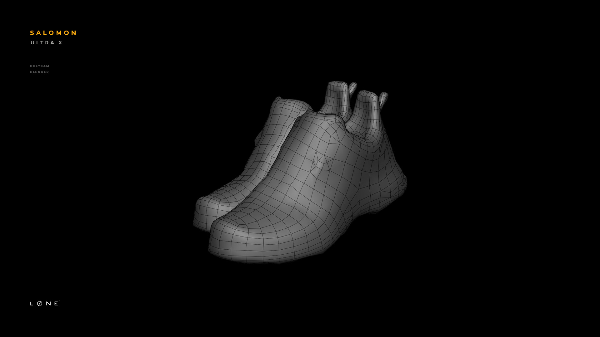 Salomon Ultra X Low-poly 3D model Low-poly 3D model_4