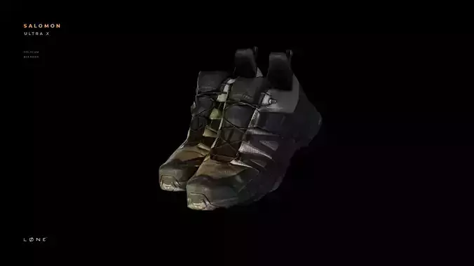 Salomon Ultra X Low-poly 3D model