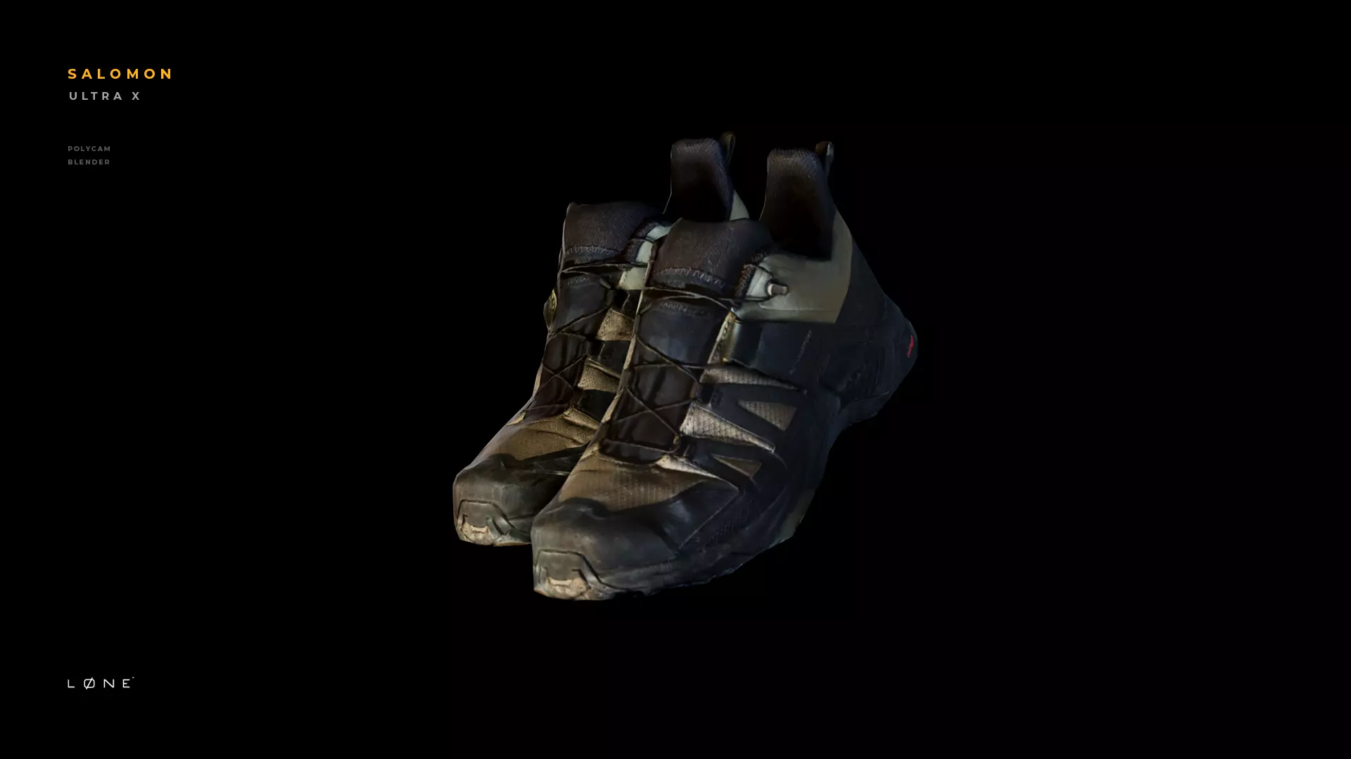 Salomon Ultra X Low-poly 3D model Low-poly 3D model_0