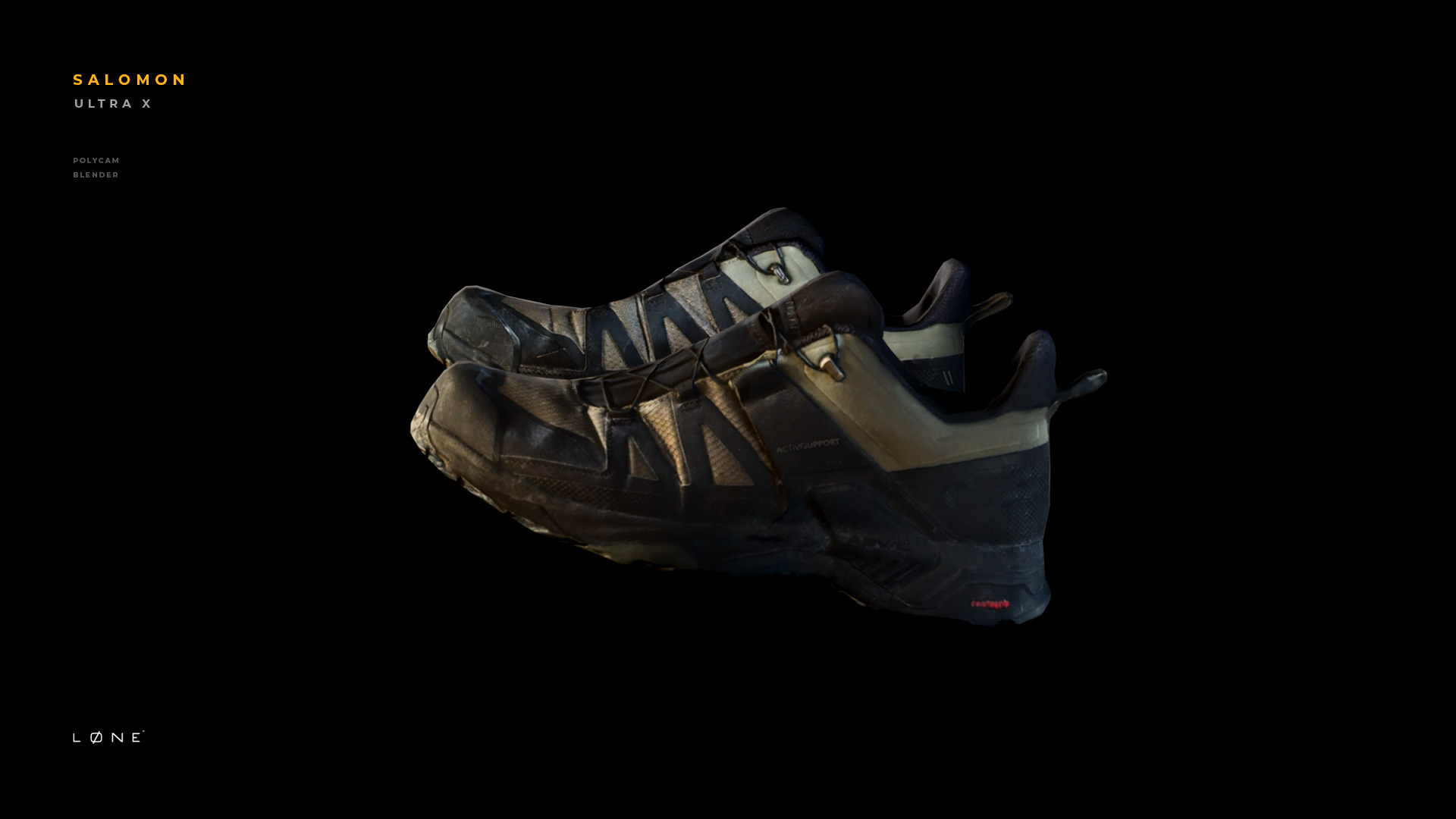 Salomon Ultra X Low-poly 3D model Low-poly 3D model_2