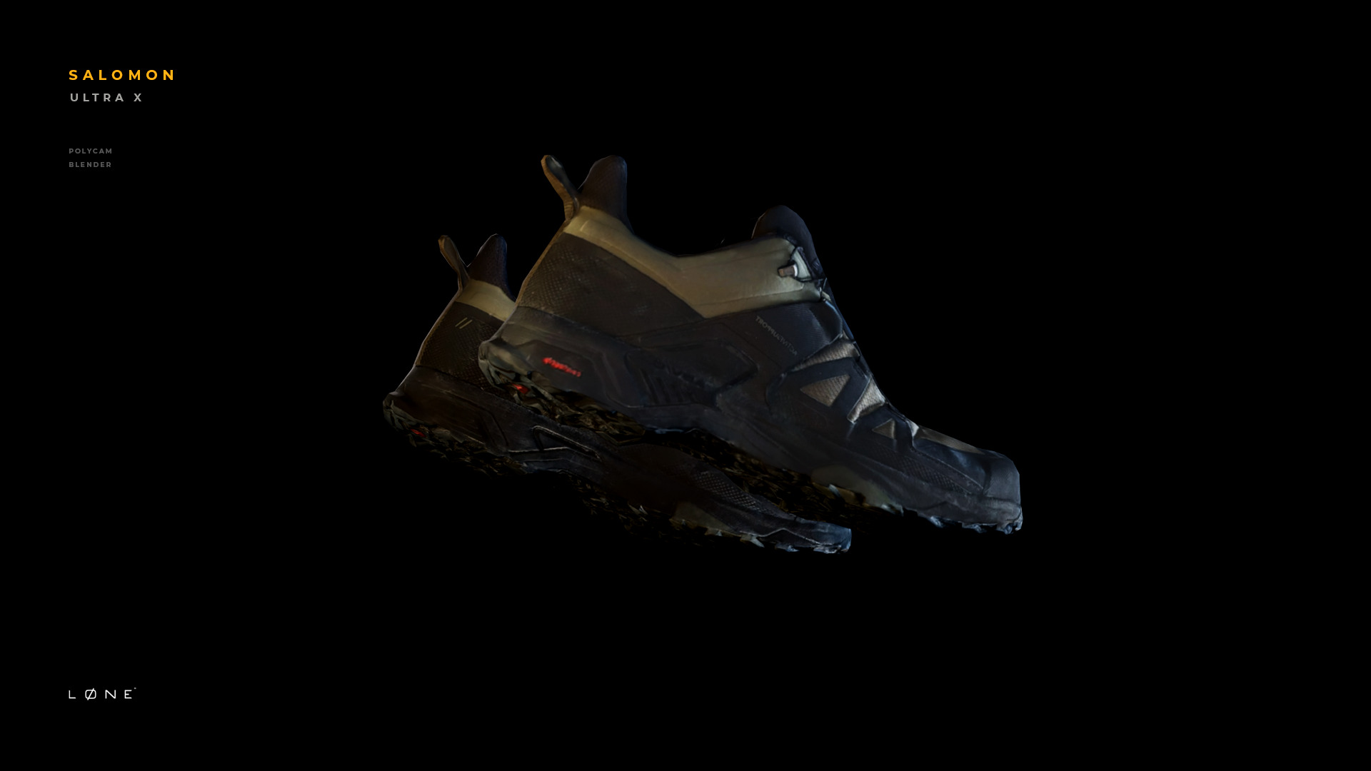 Salomon Ultra X Low-poly 3D model Low-poly 3D model_1