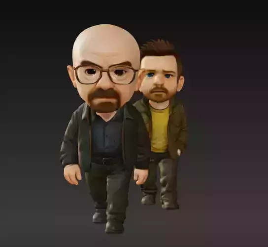 Breaking Bad Duo Walter White Jesse Pinkman 3D Print Model Pack 3D print model
