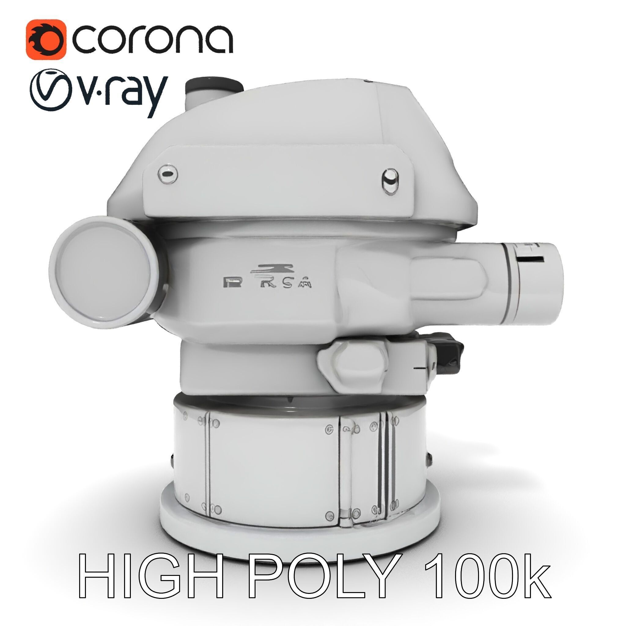 Precision Optical Device Model Pack Low-poly 3D model_13