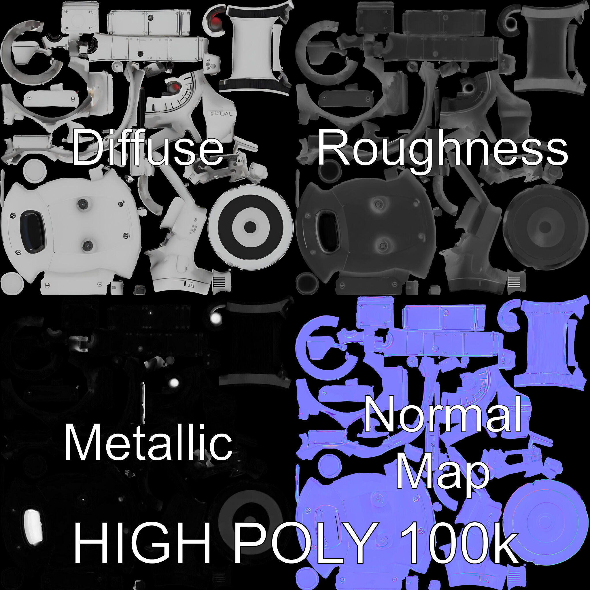 Precision Optical Device Model Pack Low-poly 3D model_2