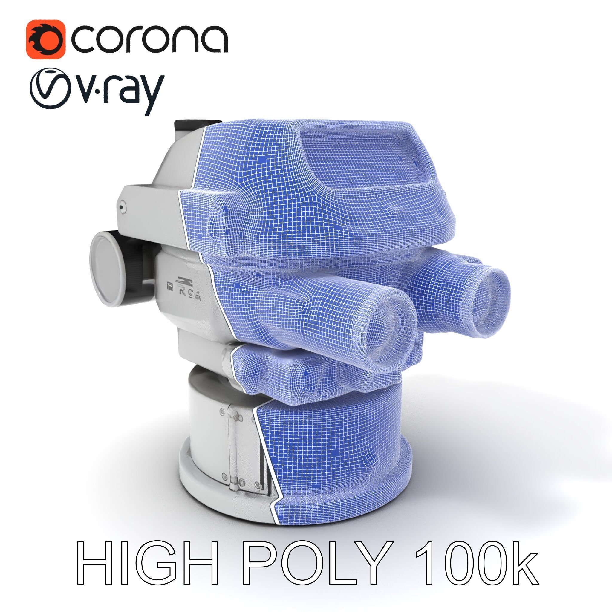 Precision Optical Device Model Pack Low-poly 3D model_3