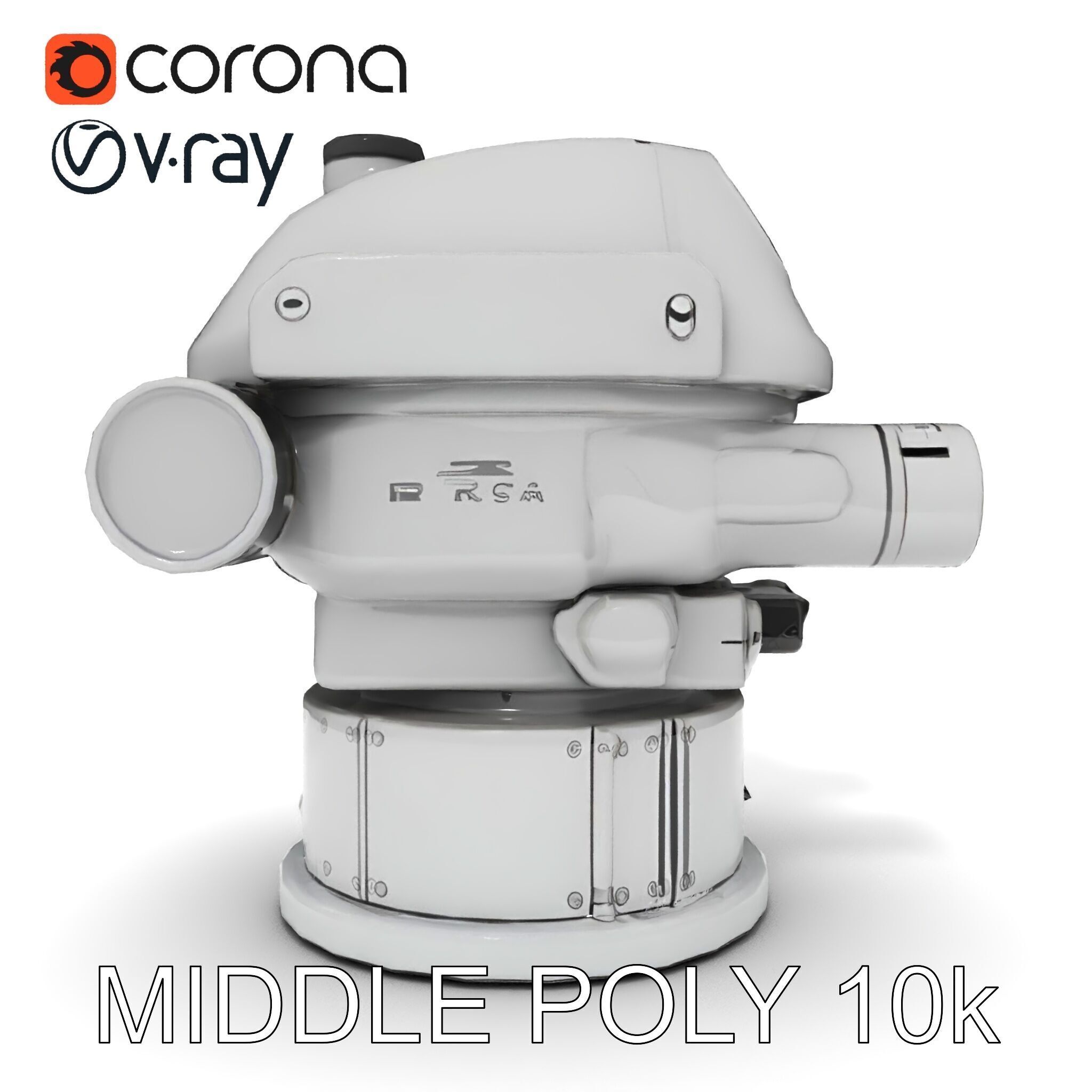 Precision Optical Device Model Pack Low-poly 3D model_8
