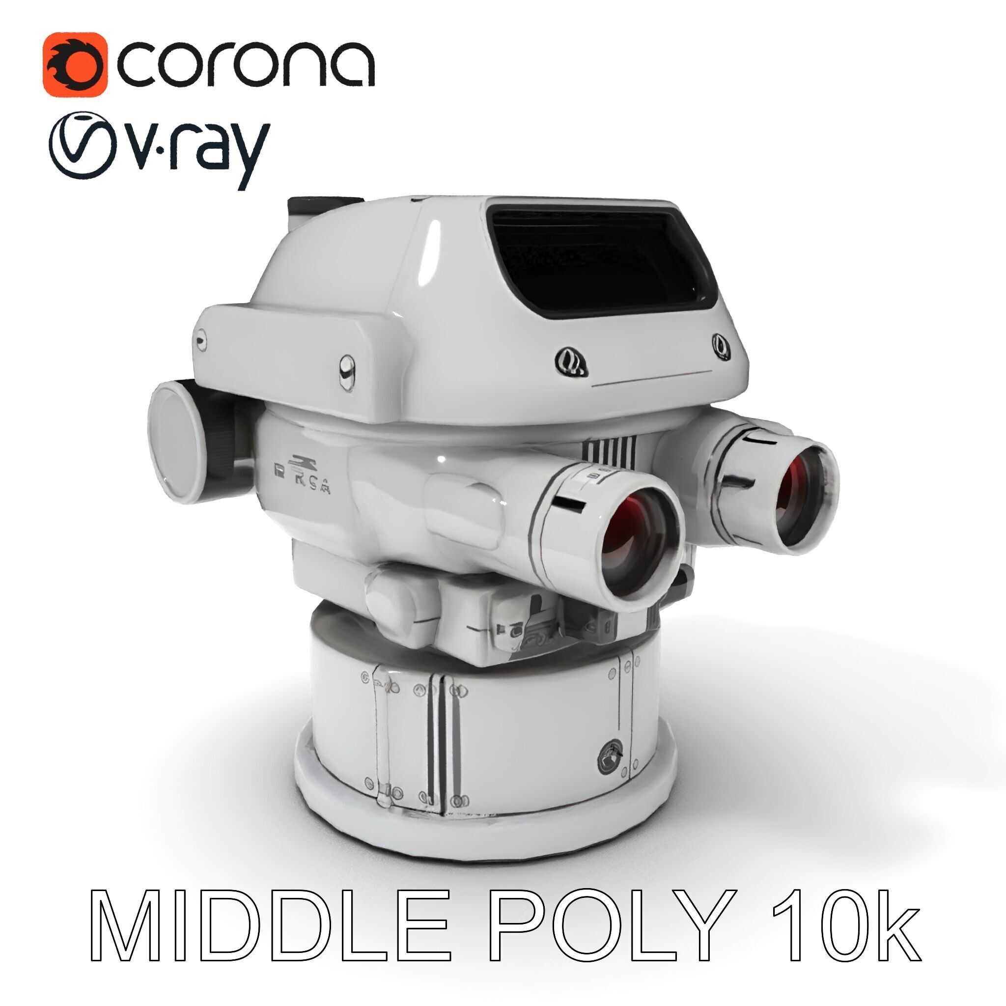 Precision Optical Device Model Pack Low-poly 3D model_11