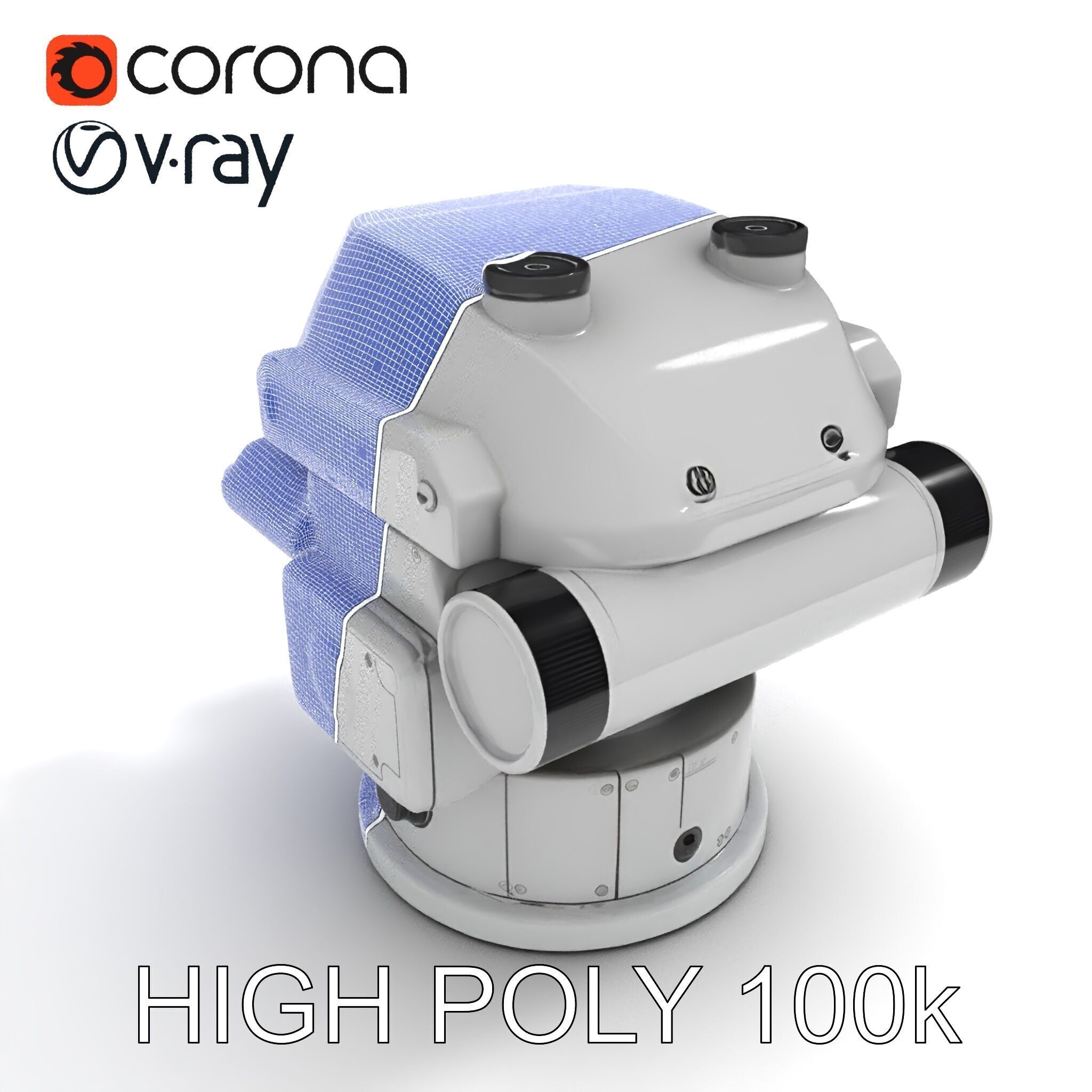 Precision Optical Device Model Pack Low-poly 3D model_29