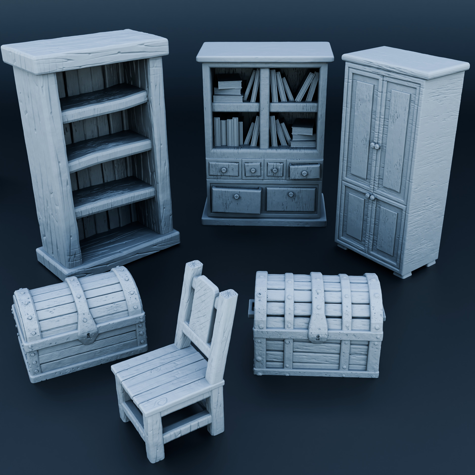 Medieval props 3D print model_2