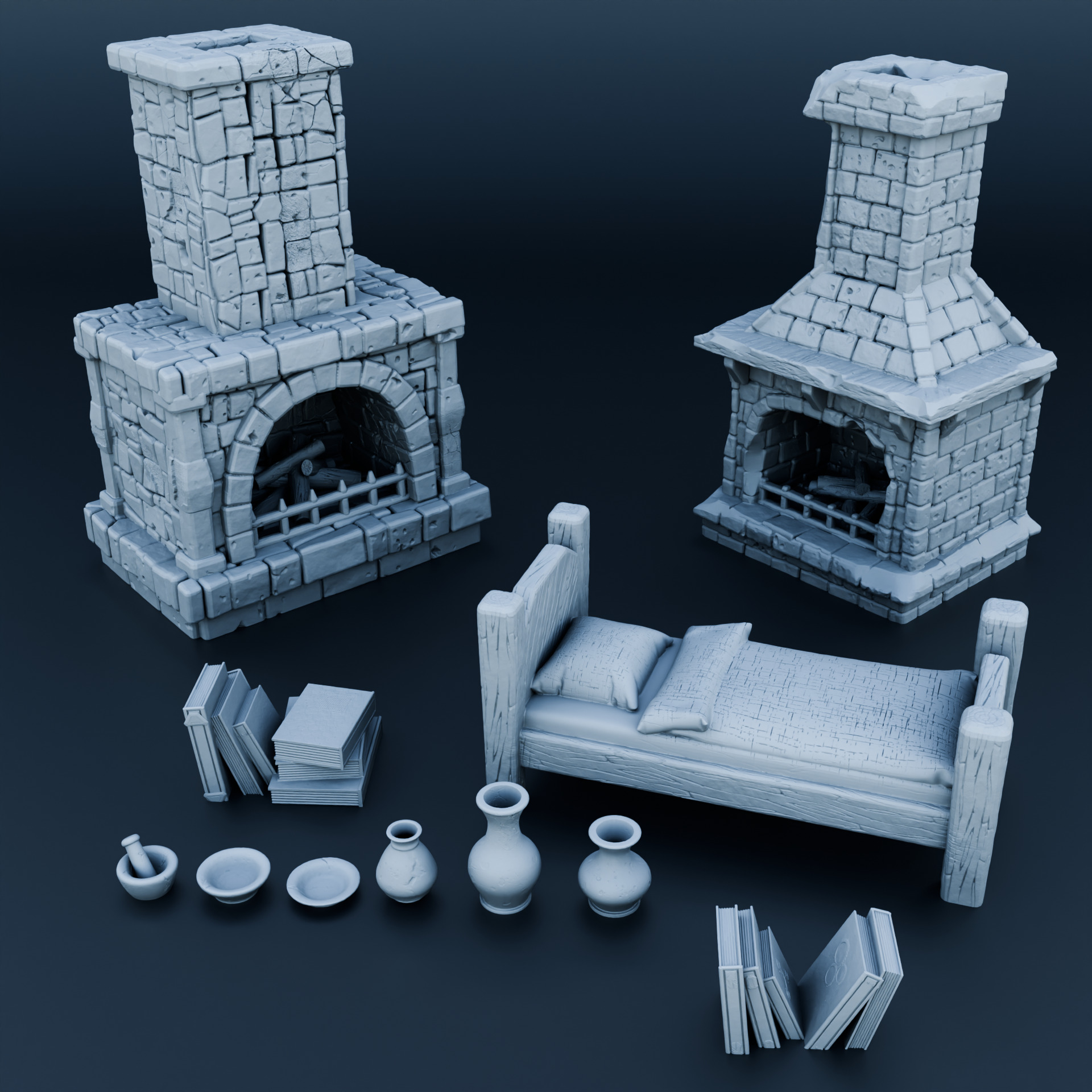 Medieval props 3D print model_3