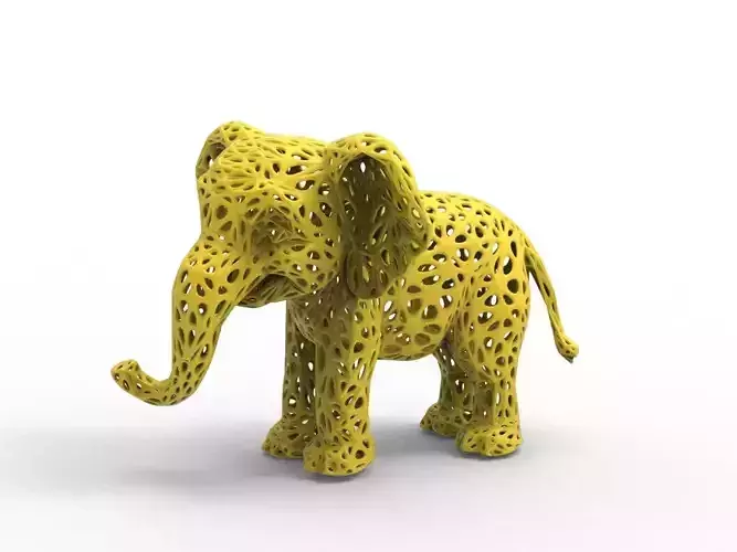 Elephant Voronoi Style