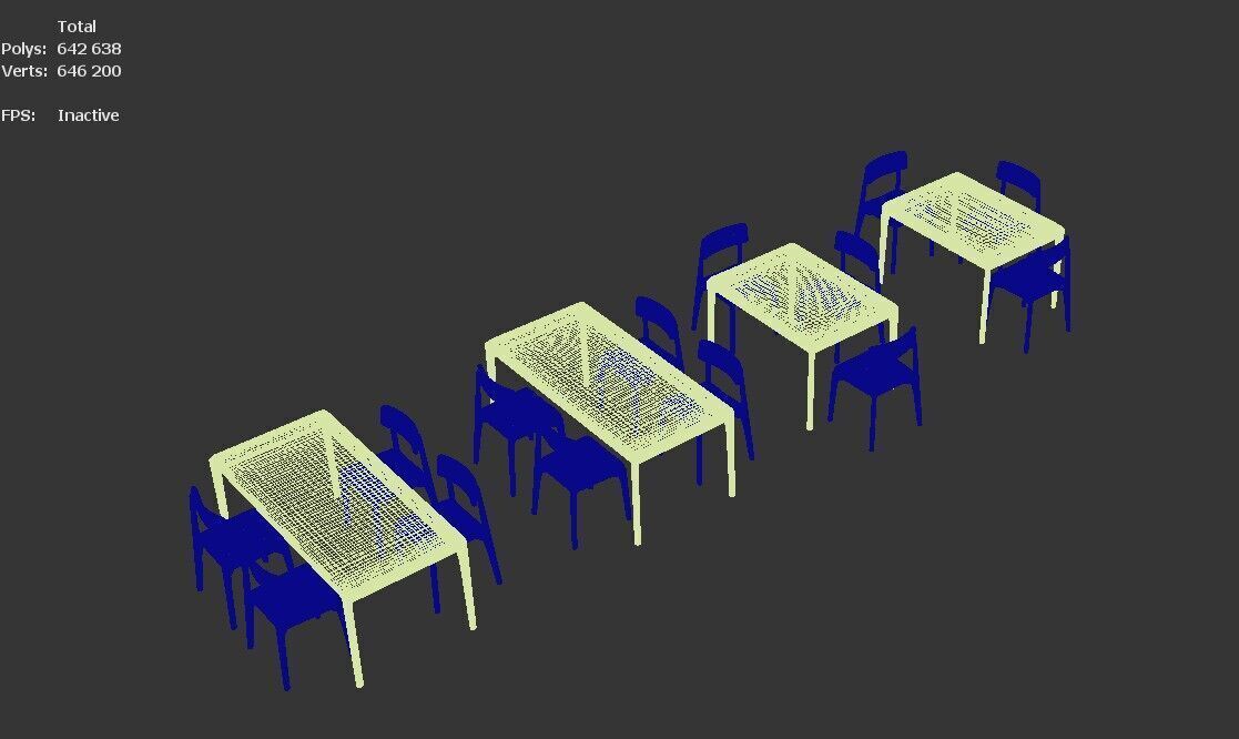 Aska Dining Set Free 3D model_4