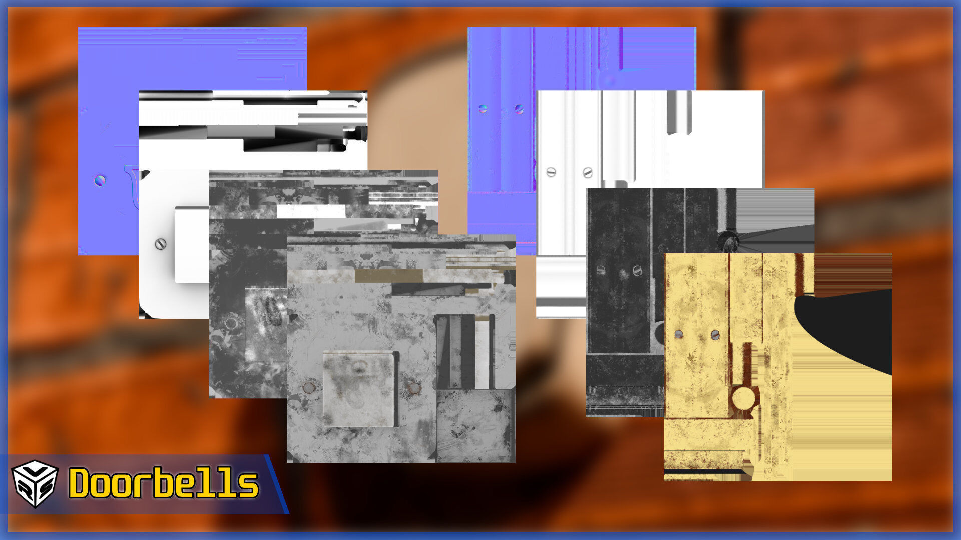 Doorbells Asset Pack - High-Quality Interactive Door Bells Low-poly 3D model_6