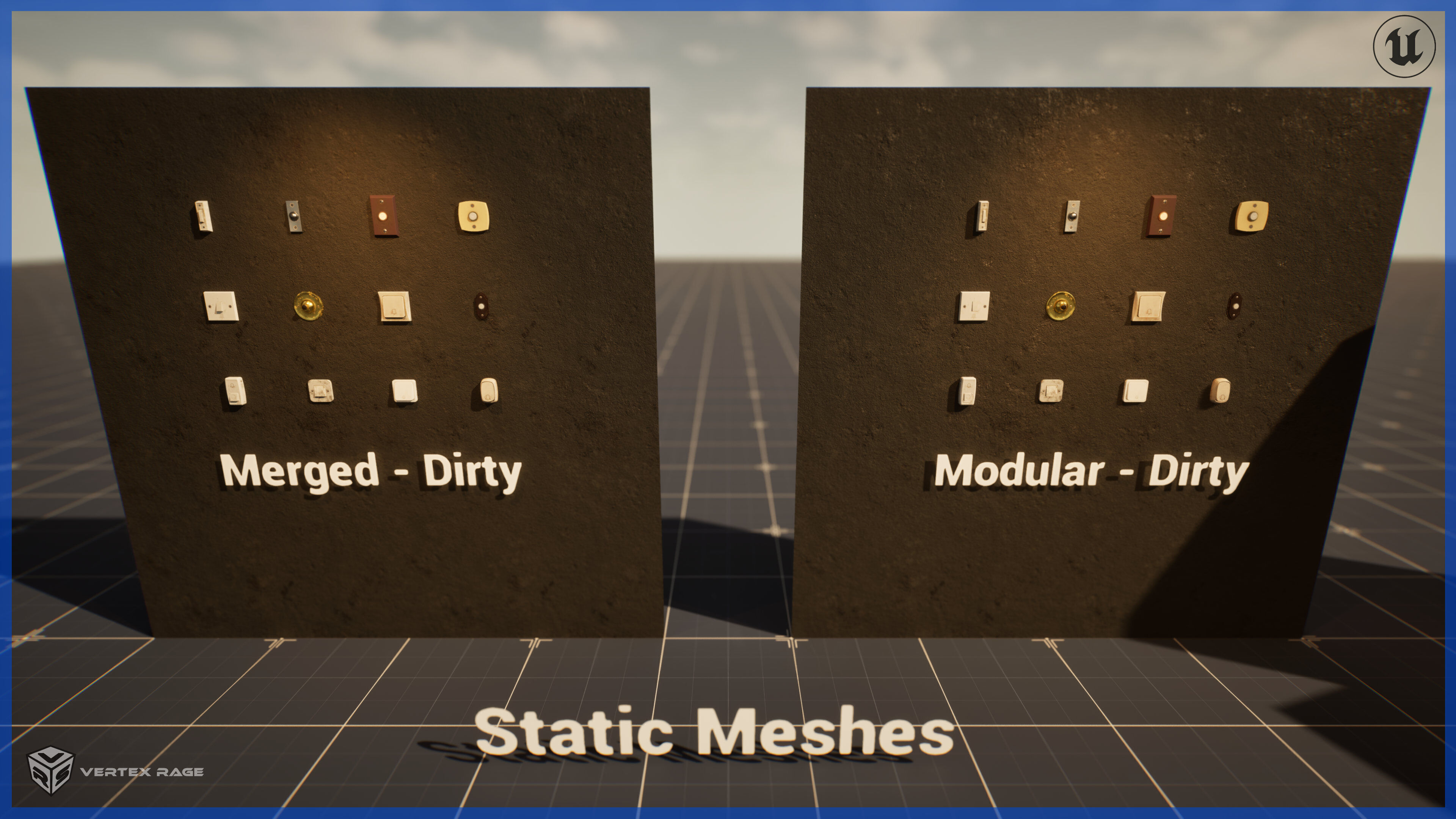 Doorbells Asset Pack - High-Quality Interactive Door Bells Low-poly 3D model_21