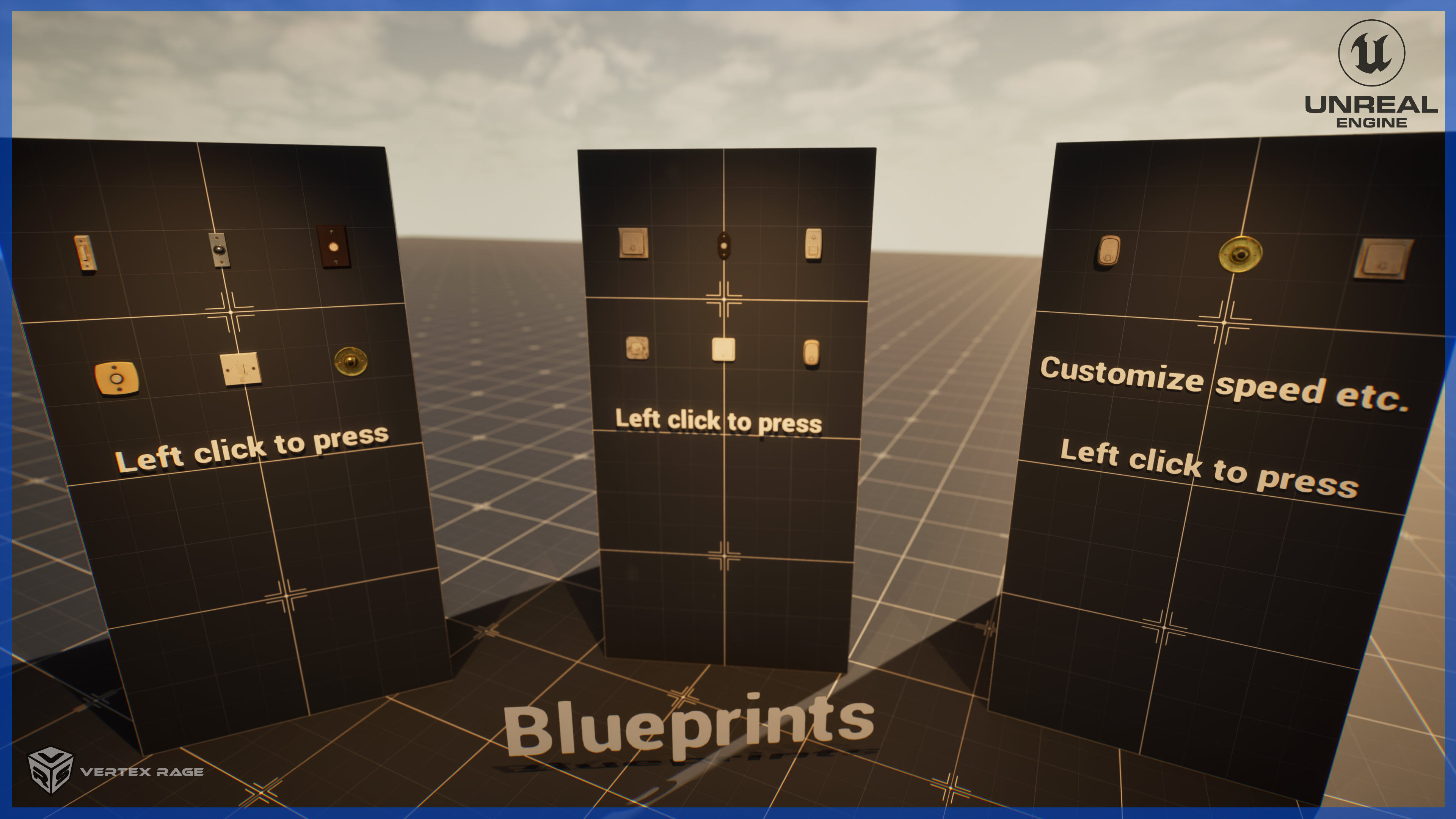 Doorbells Asset Pack - High-Quality Interactive Door Bells Low-poly 3D model_20
