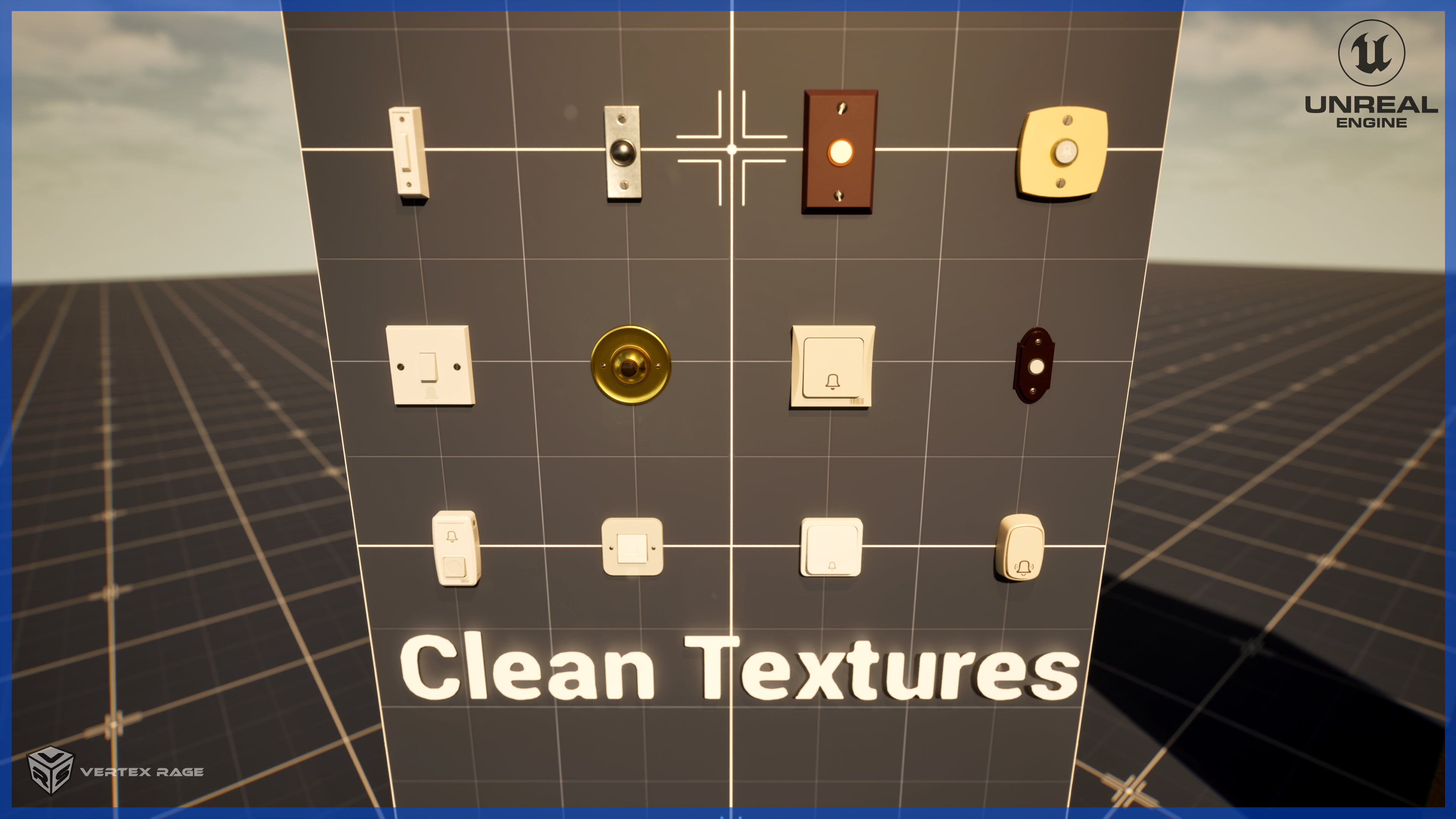 Doorbells Asset Pack - High-Quality Interactive Door Bells Low-poly 3D model_19