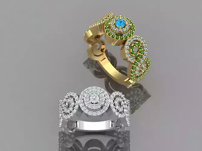 Solitaire ring 3D print model