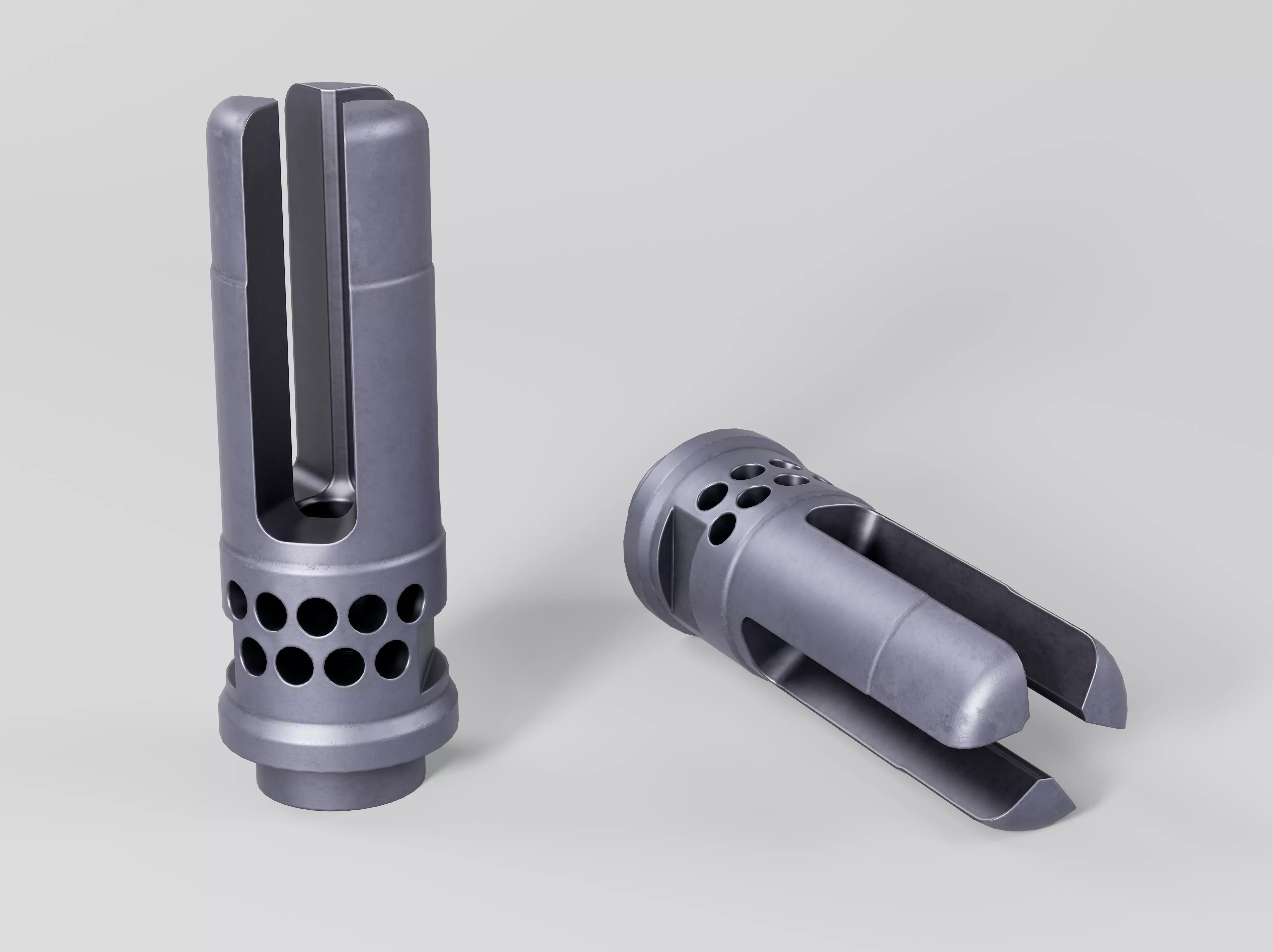 WARCOMP Flash Hider Low-poly 3D model_0