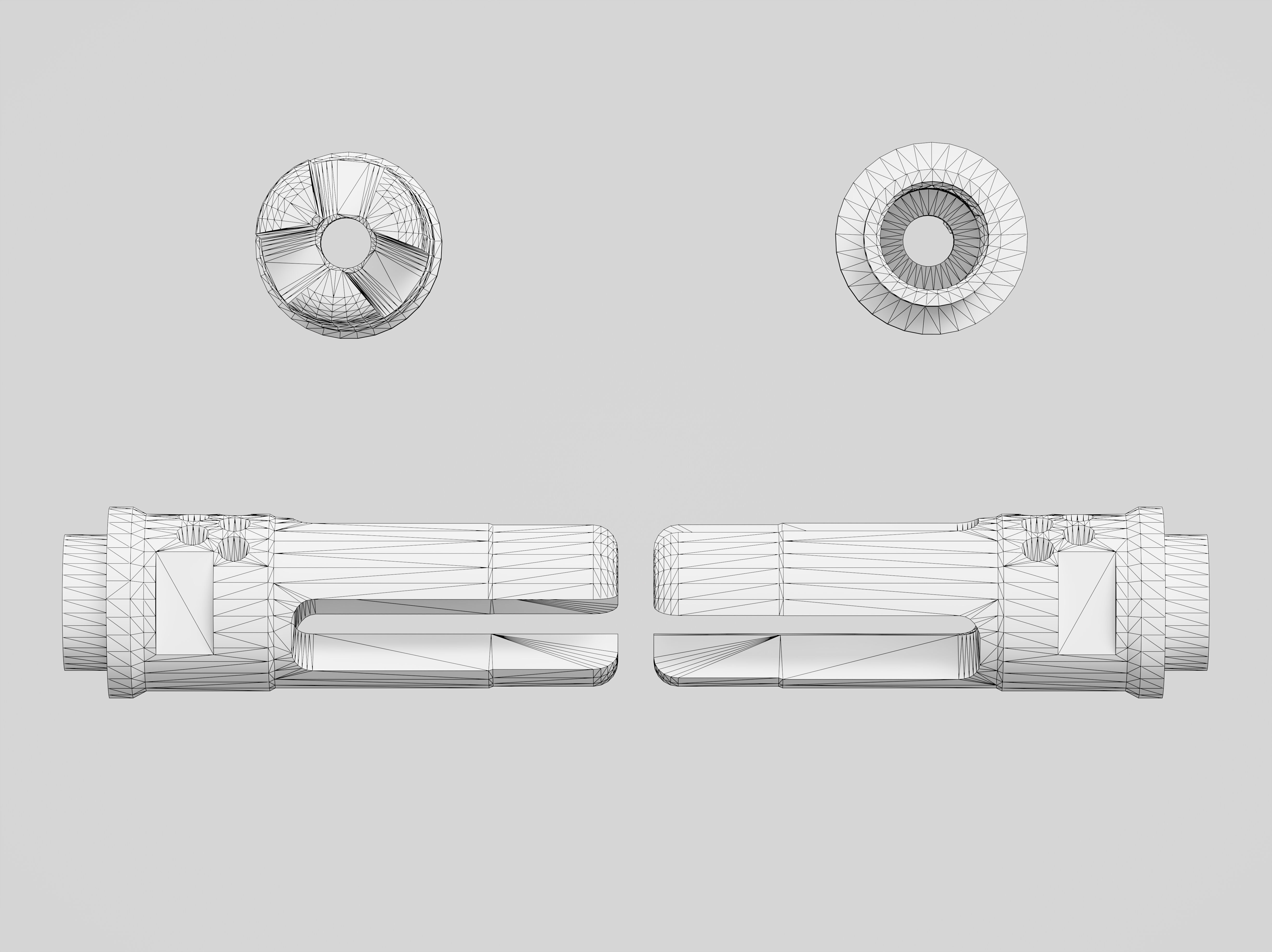WARCOMP Flash Hider Low-poly 3D model_6