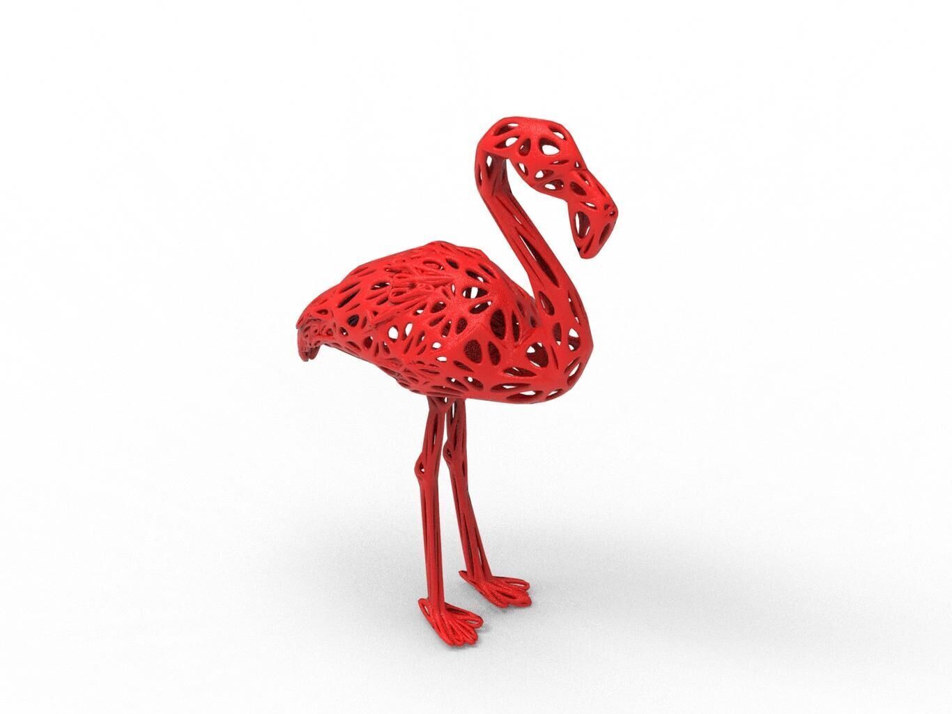 Flamingo Voronoi Style 3D print model_3