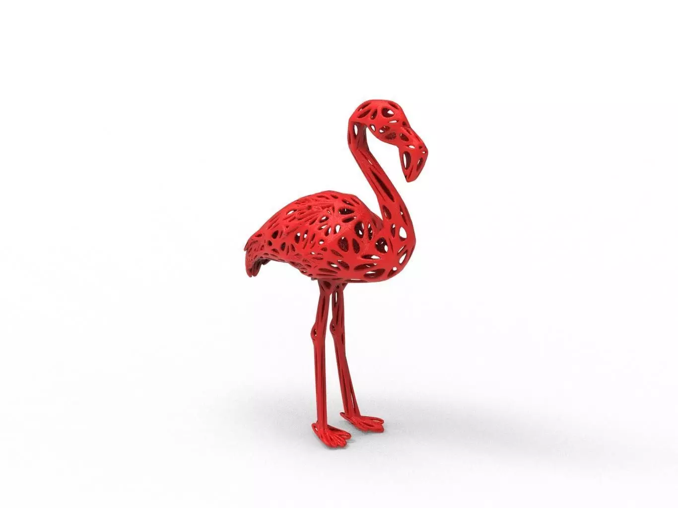 Flamingo Voronoi Style 3D print model_0