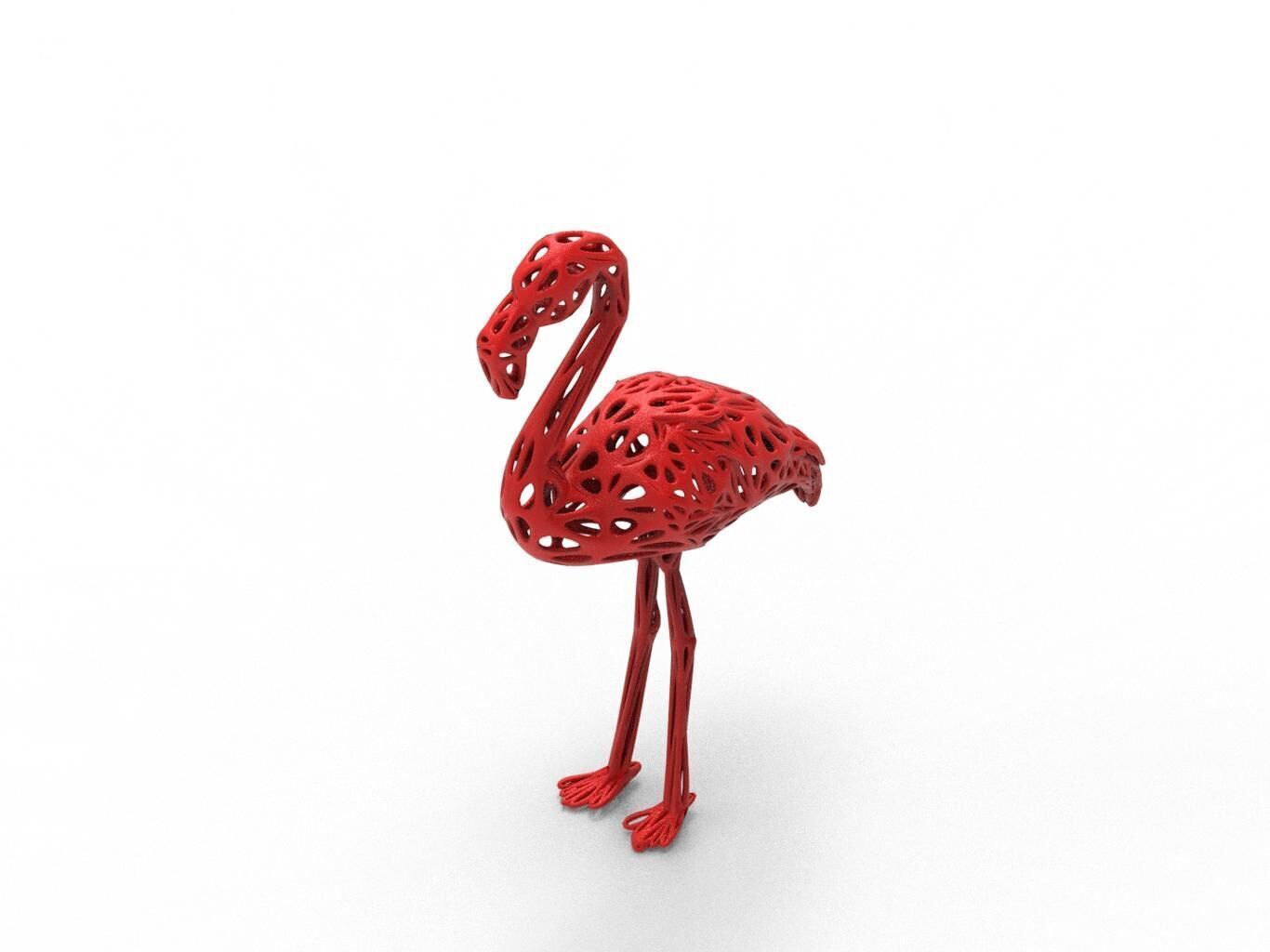 Flamingo Voronoi Style 3D print model_4