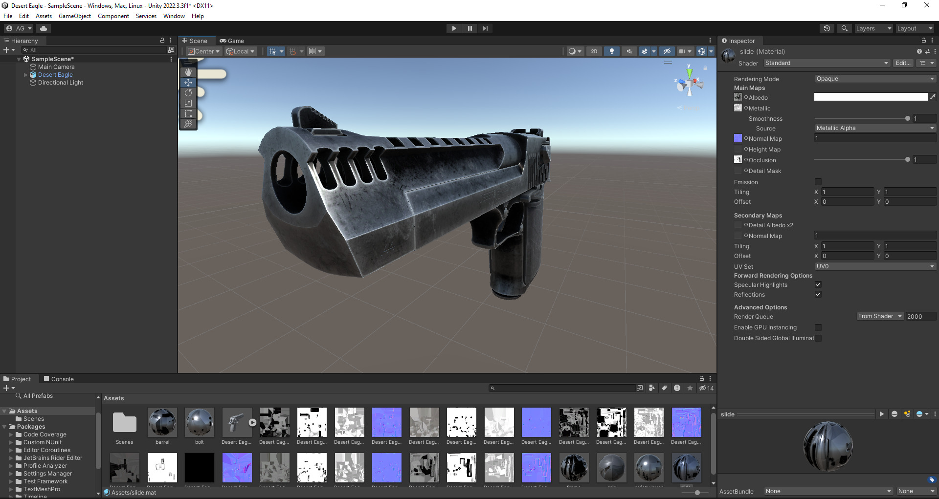 Desert Eagle  Low-poly 3D model_19
