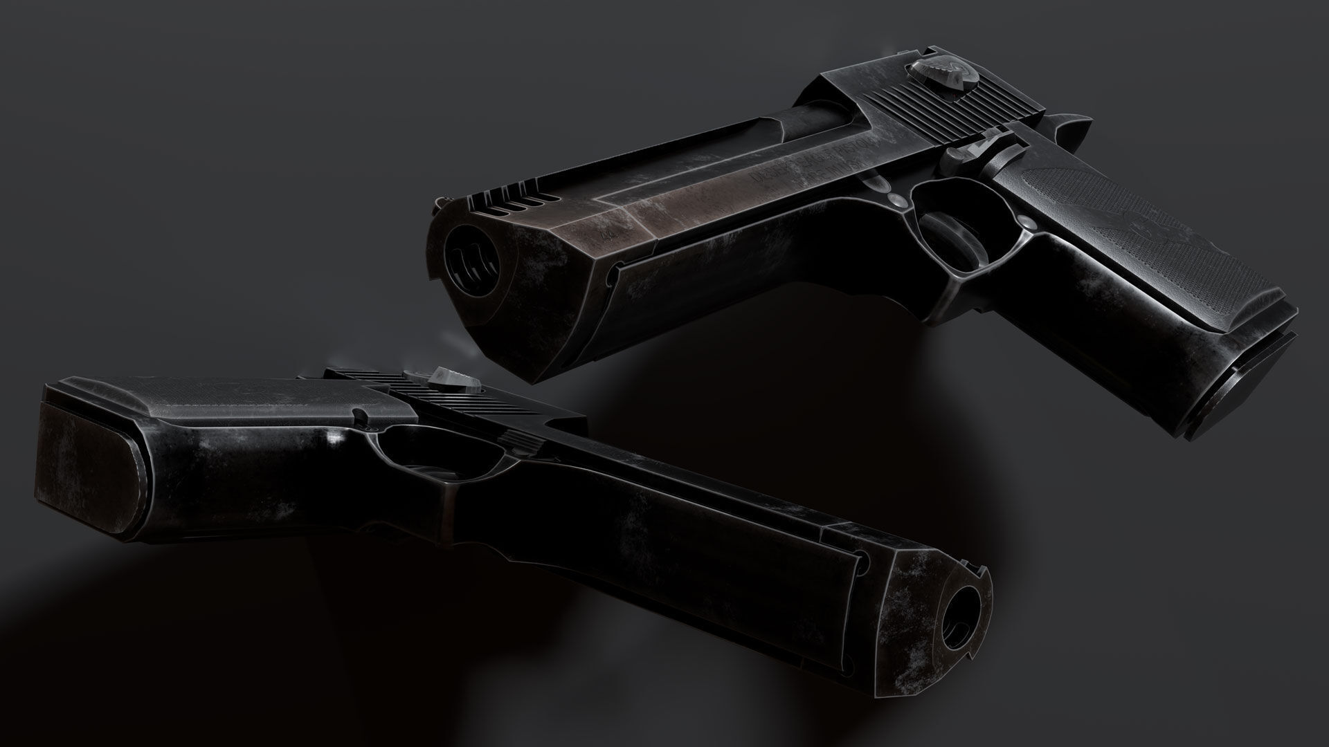 Desert Eagle Low-poly 3D model_8