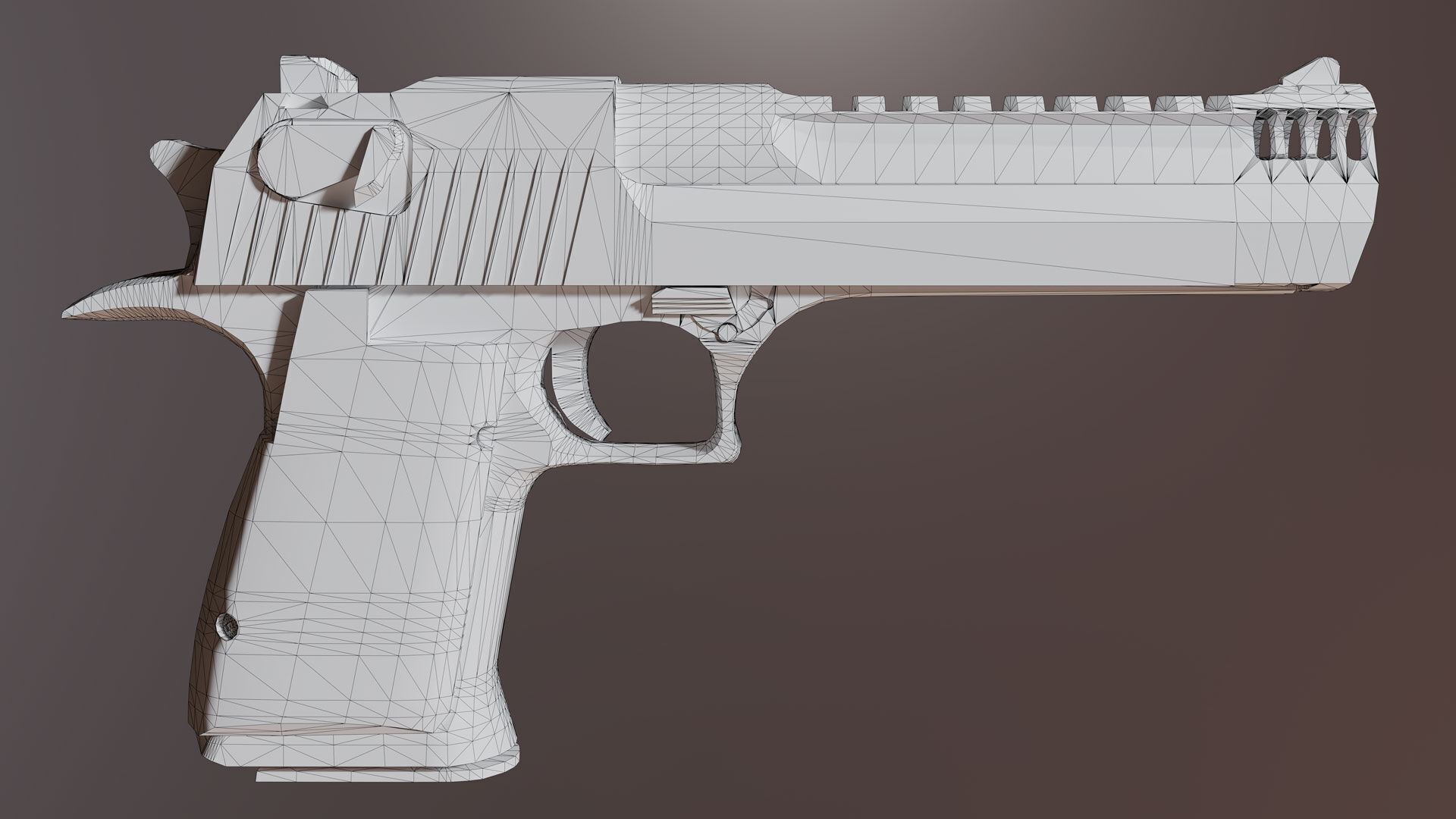 Desert Eagle Low-poly 3D model_10