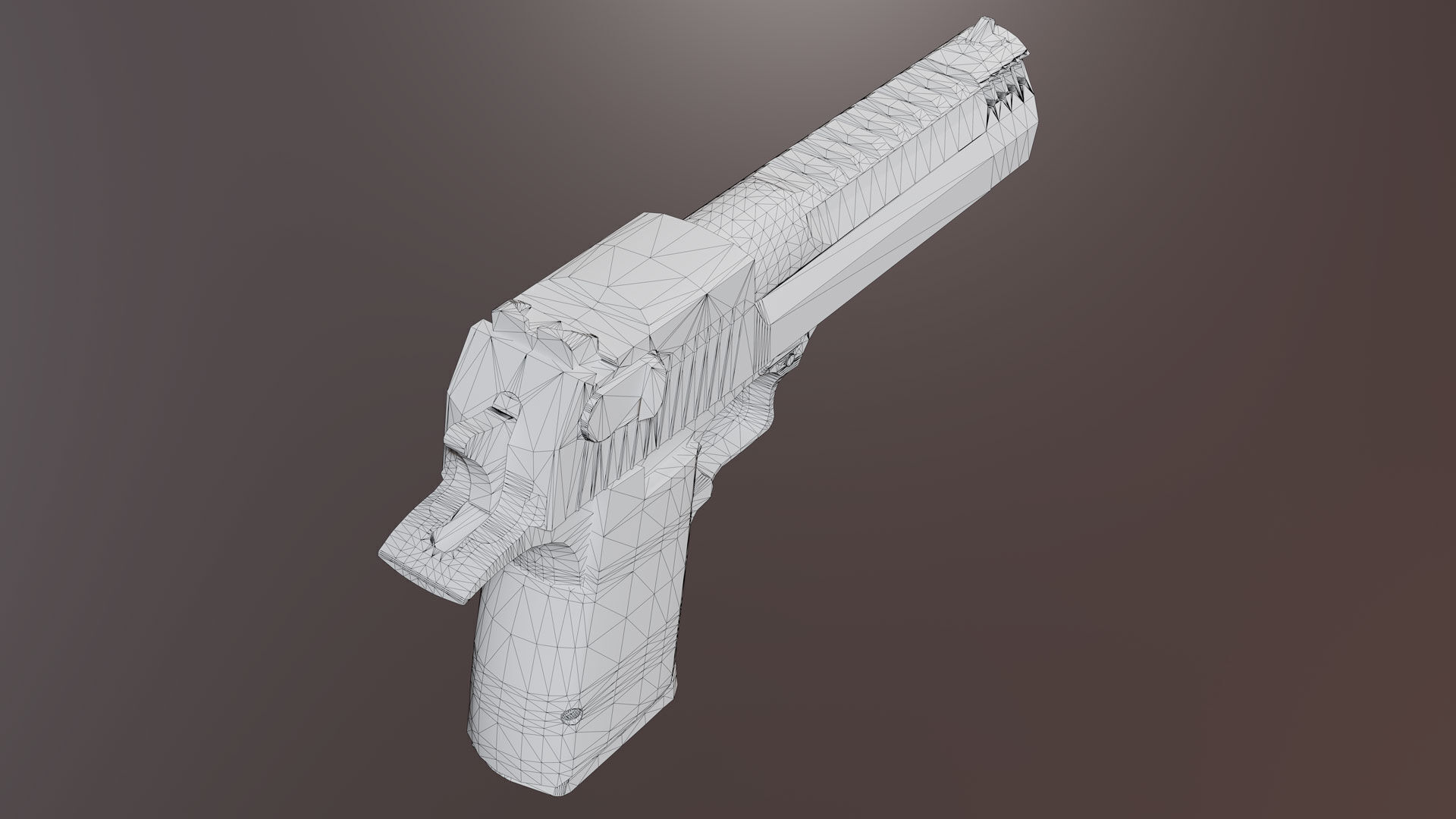 Desert Eagle Low-poly 3D model_11
