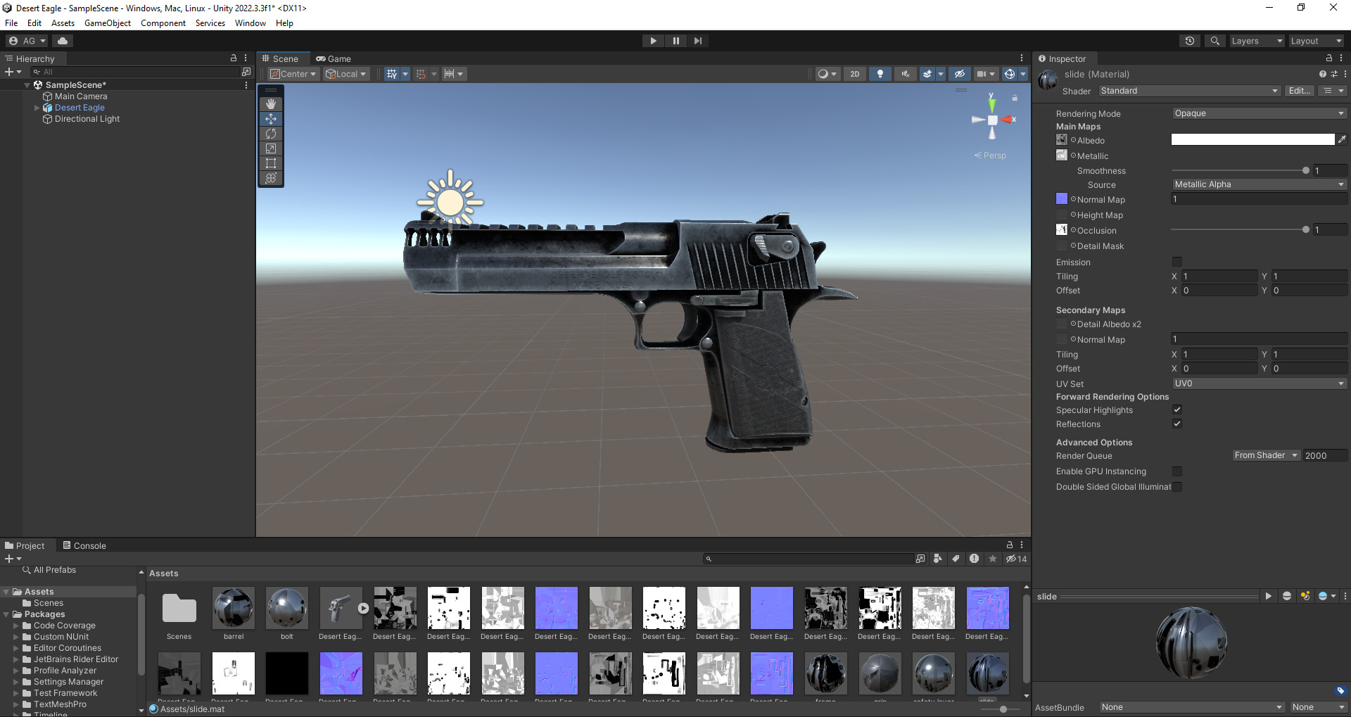Desert Eagle  Low-poly 3D model_17