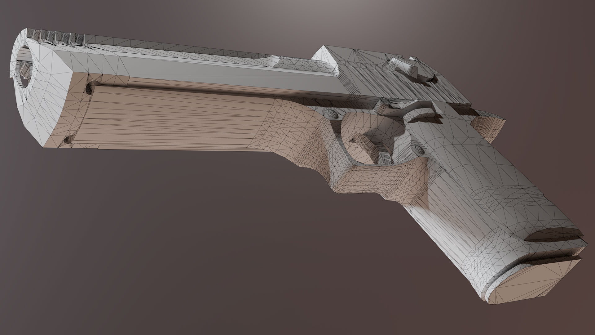 Desert Eagle Low-poly 3D model_15