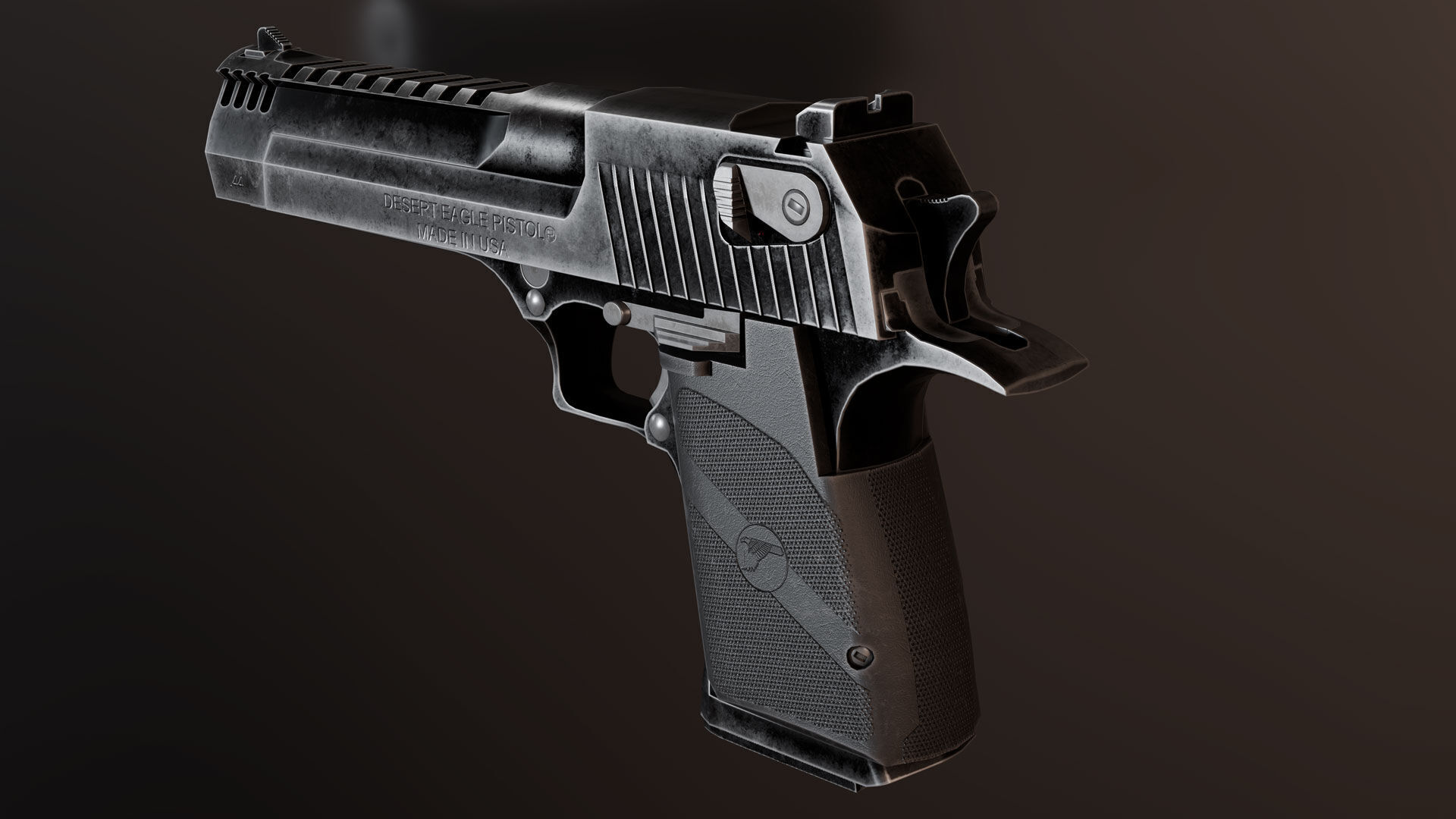 Desert Eagle Low-poly 3D model_3