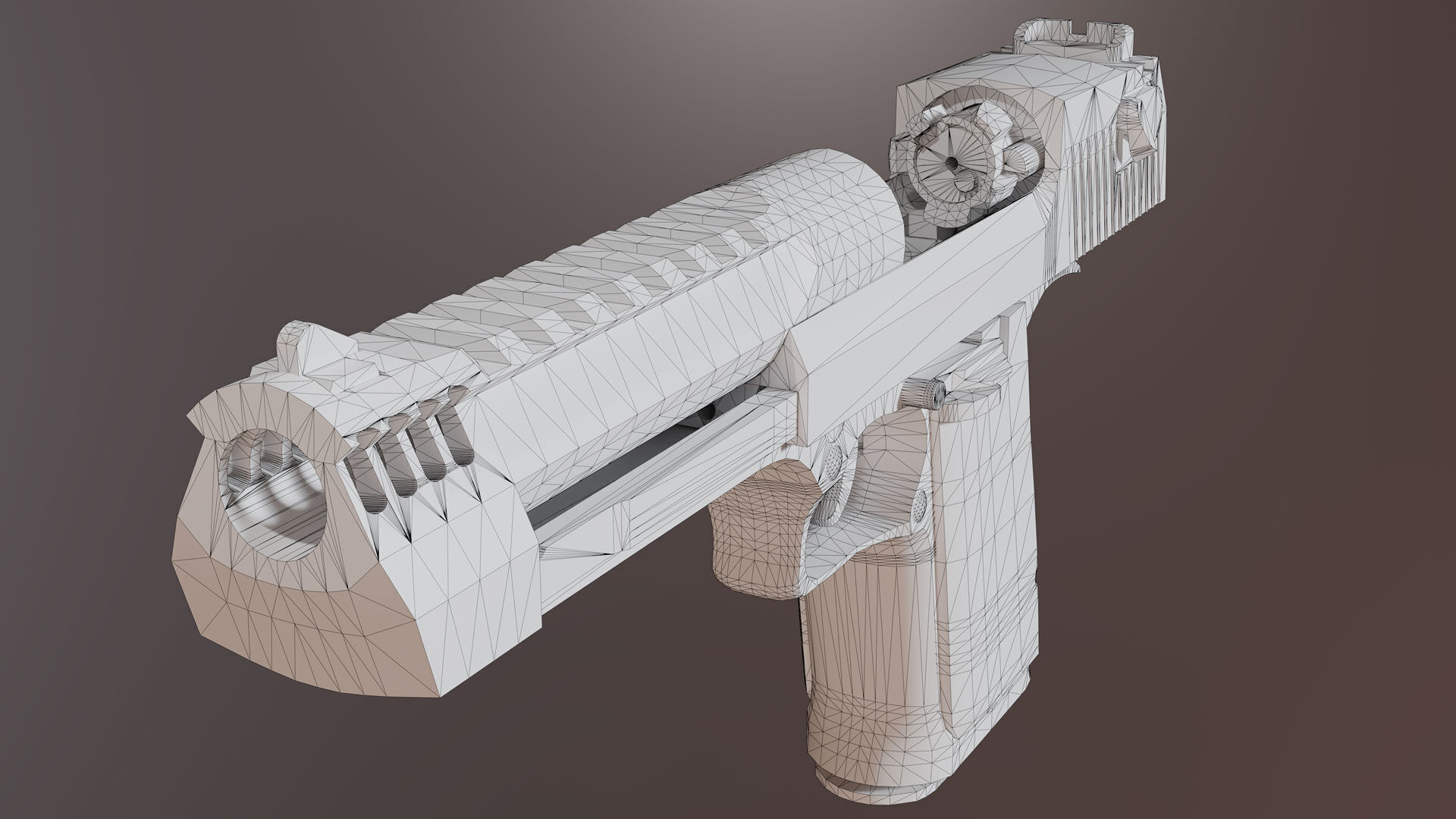 Desert Eagle  Low-poly 3D model_14