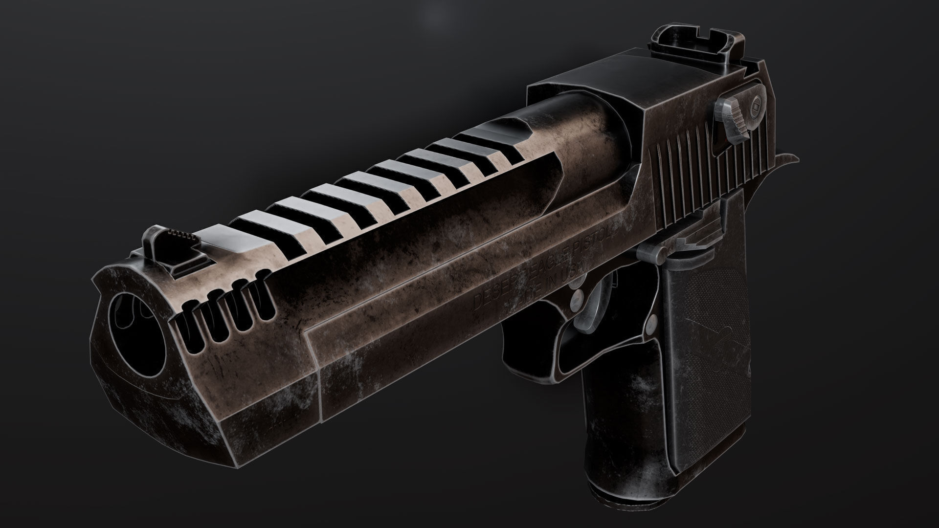 Desert Eagle Low-poly 3D model_2