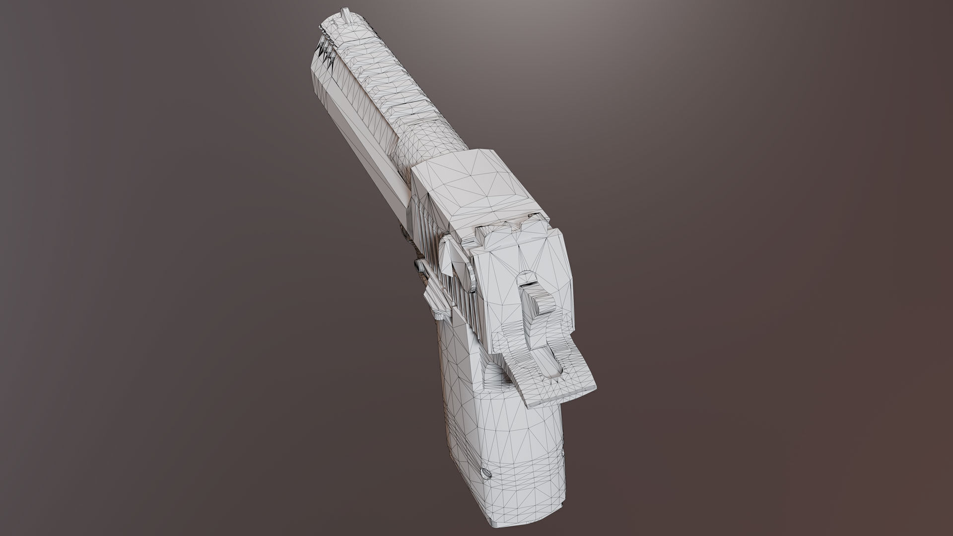 Desert Eagle Low-poly 3D model_16