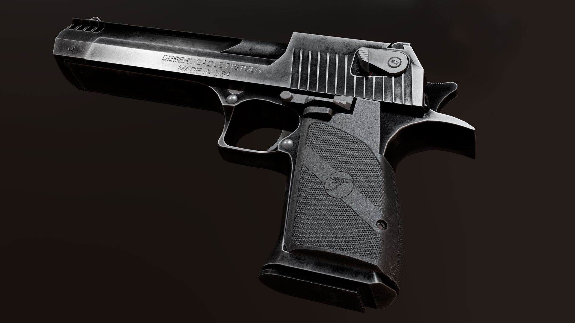 Desert Eagle  Low-poly 3D model_4