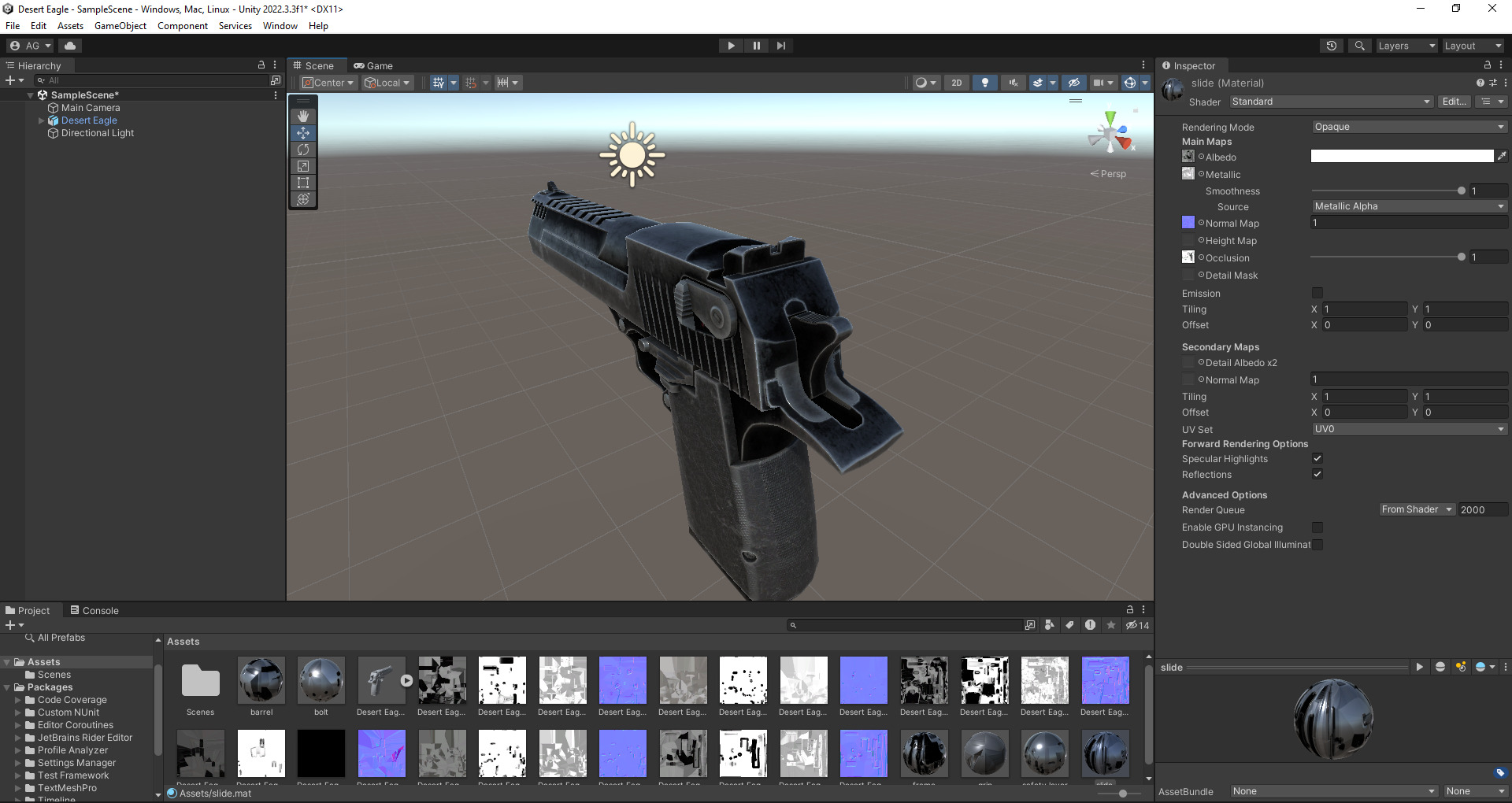 Desert Eagle  Low-poly 3D model_18