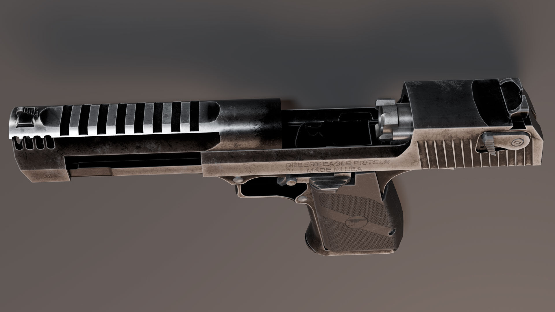 Desert Eagle Low-poly 3D model_7